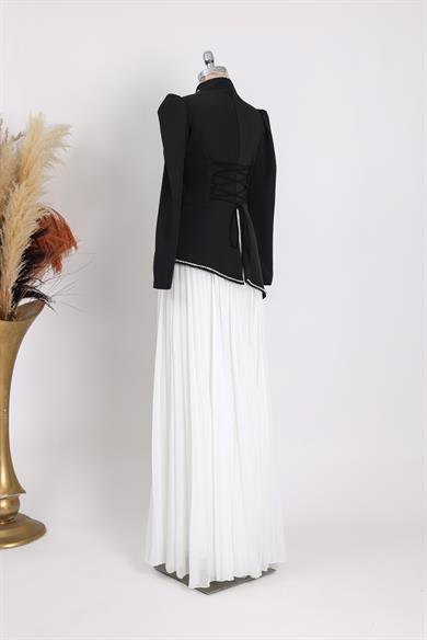 Zarif Abiye Siyah Beyaz