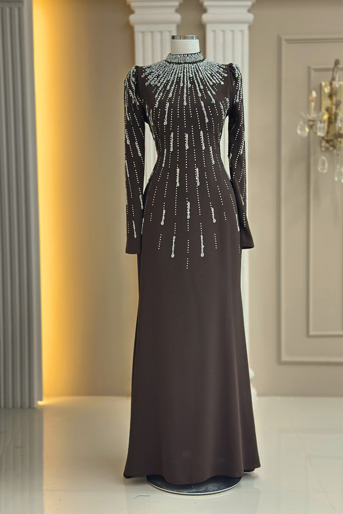 Ayla Abiye Kahverengi