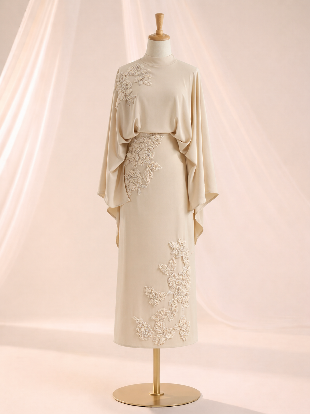 Elegant Abiye Bej