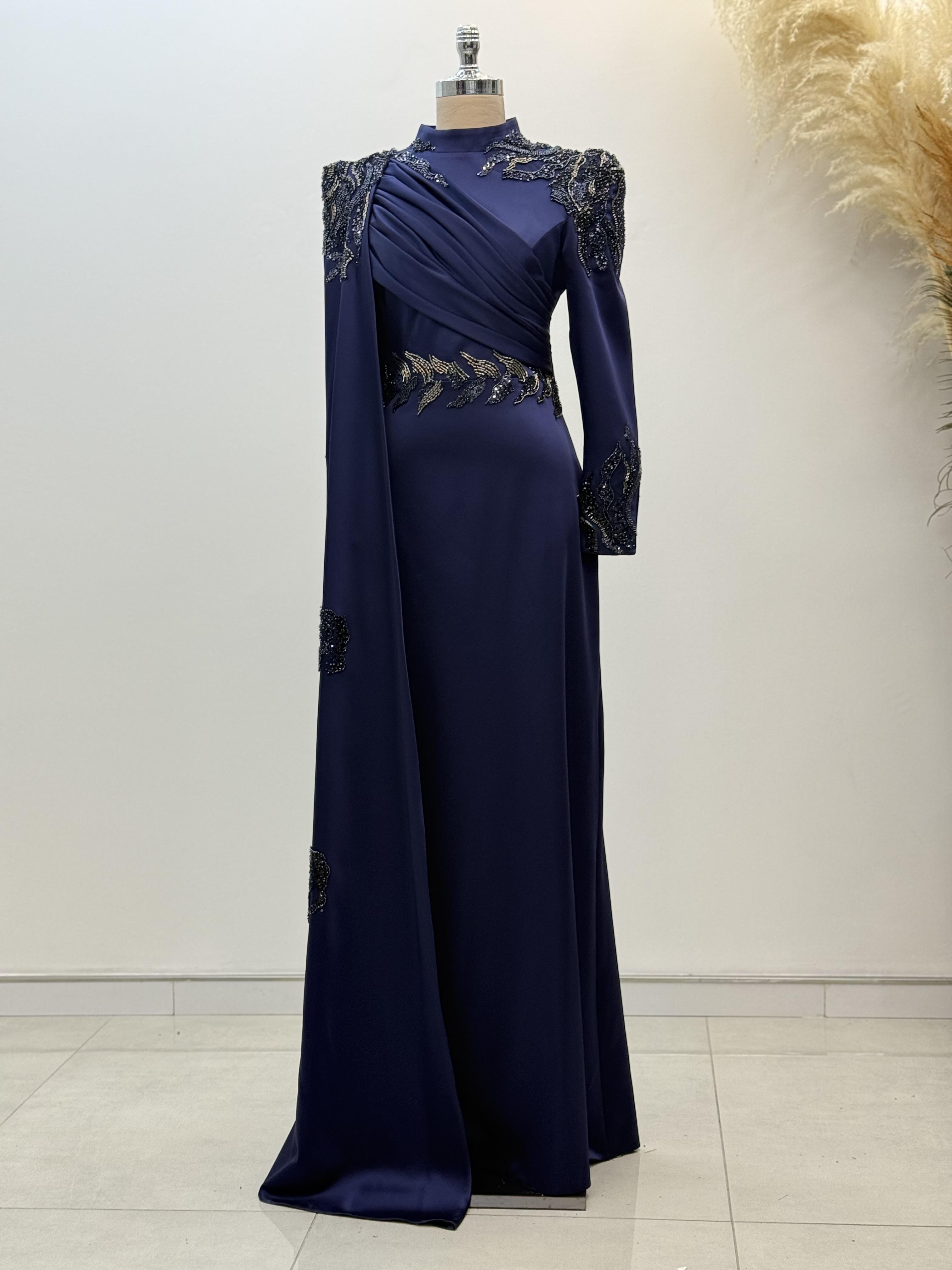 Garnili Abiye Lacivert