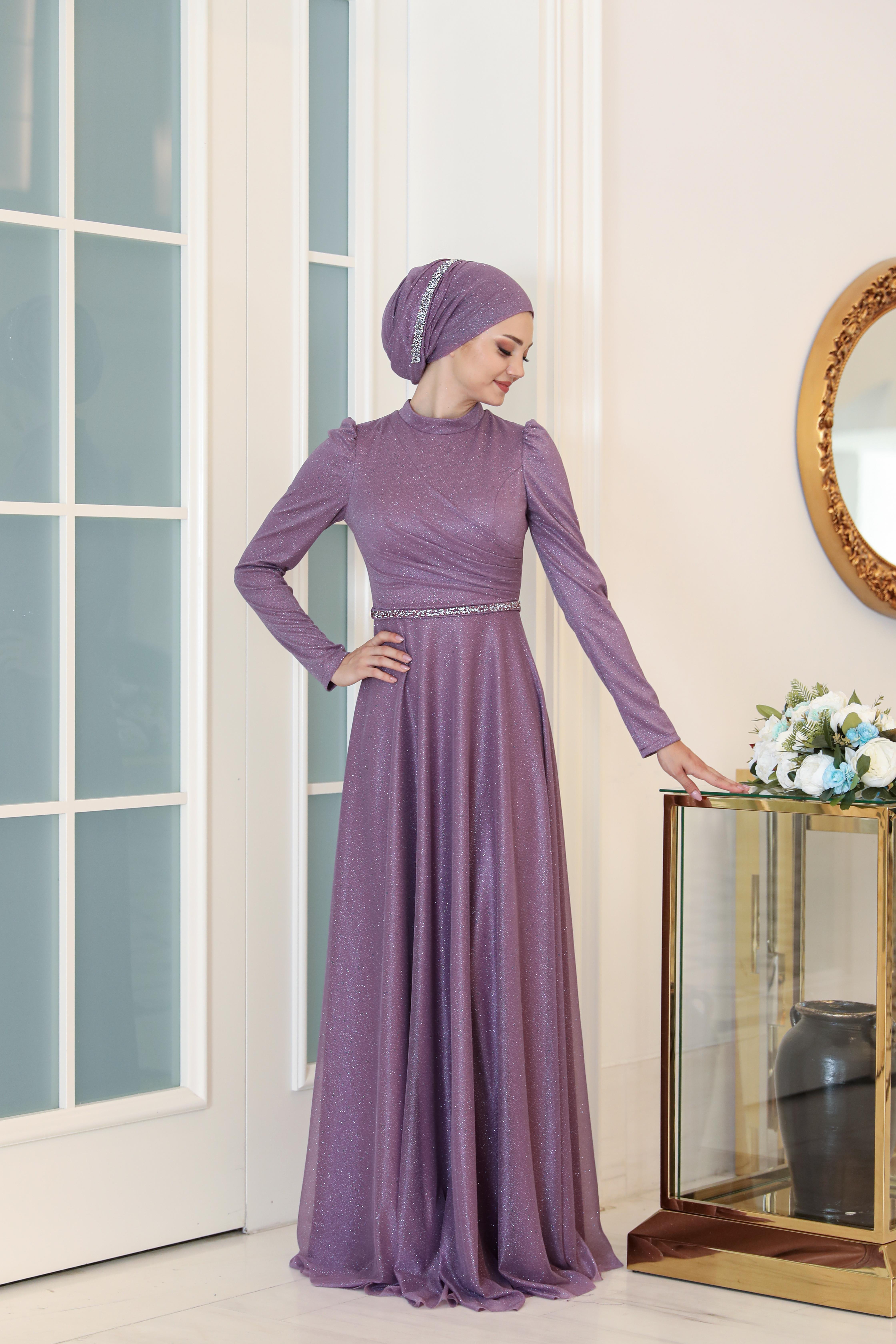 hijab with purple dress