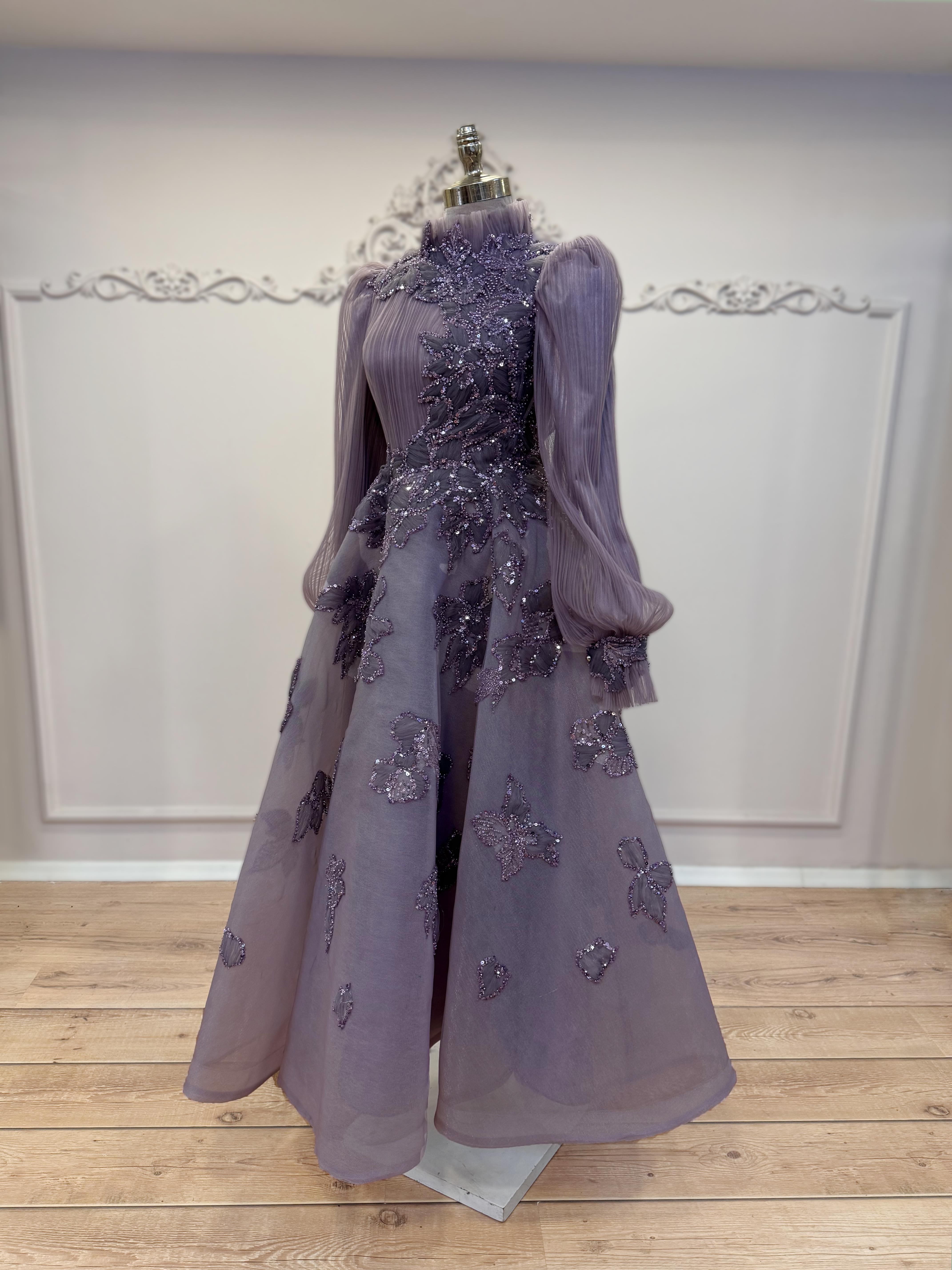 Piliseli Midi Boy Abiye Lila