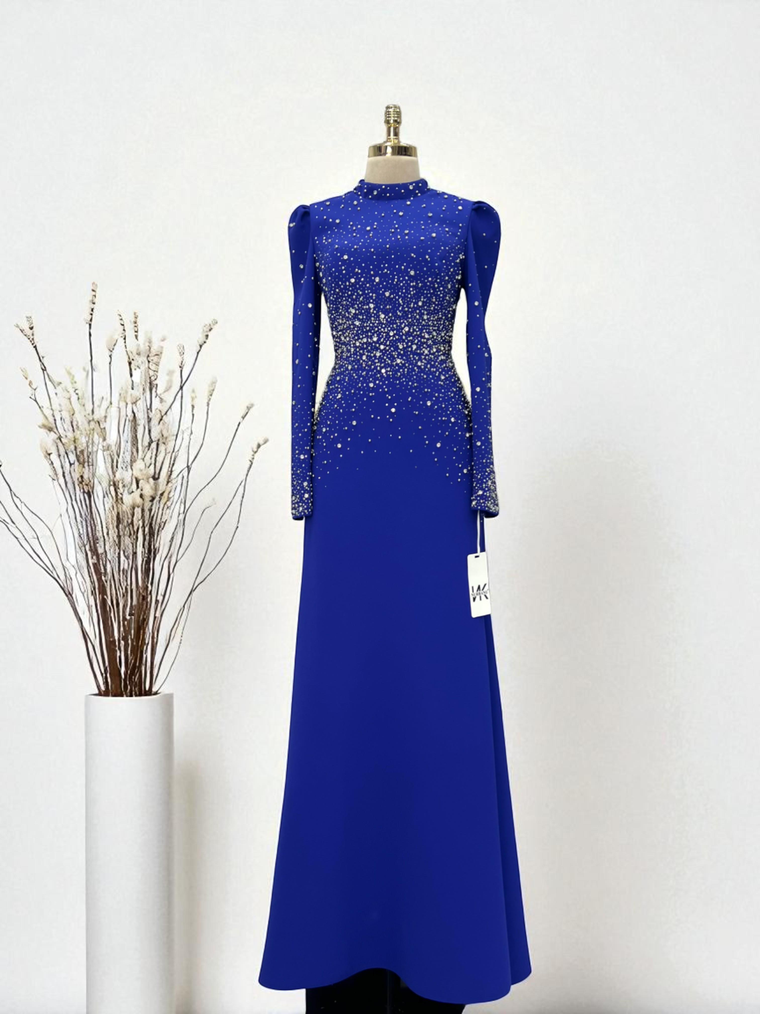 Samanyolu Abiye Saks Mavi 