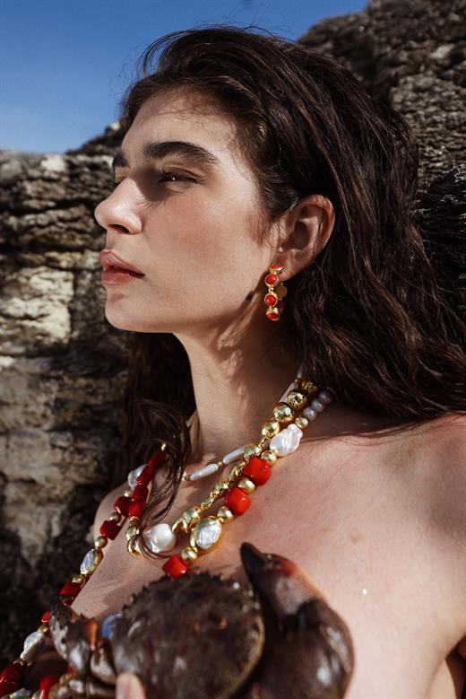 Virella Red Earring