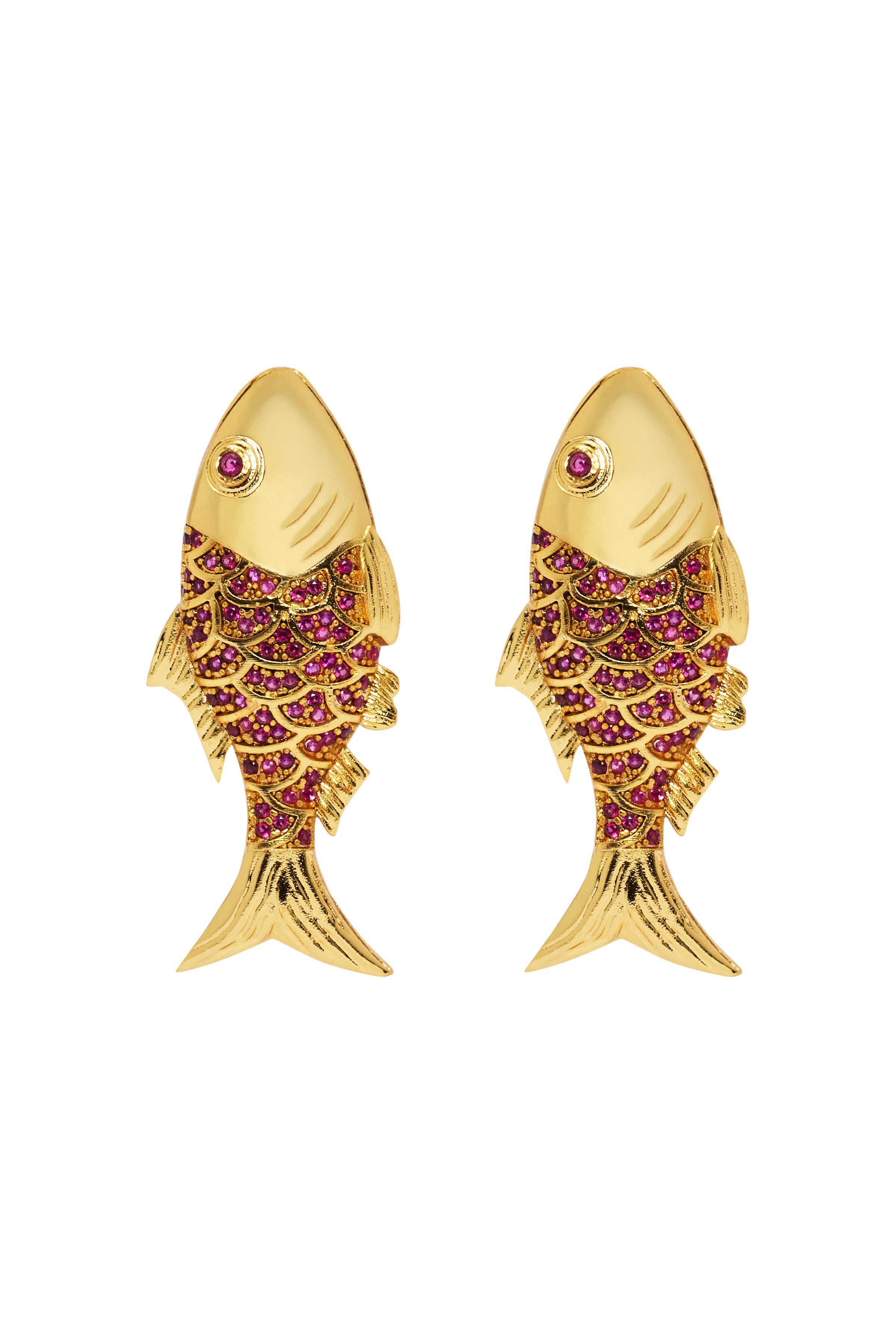 Coral Fin Earring