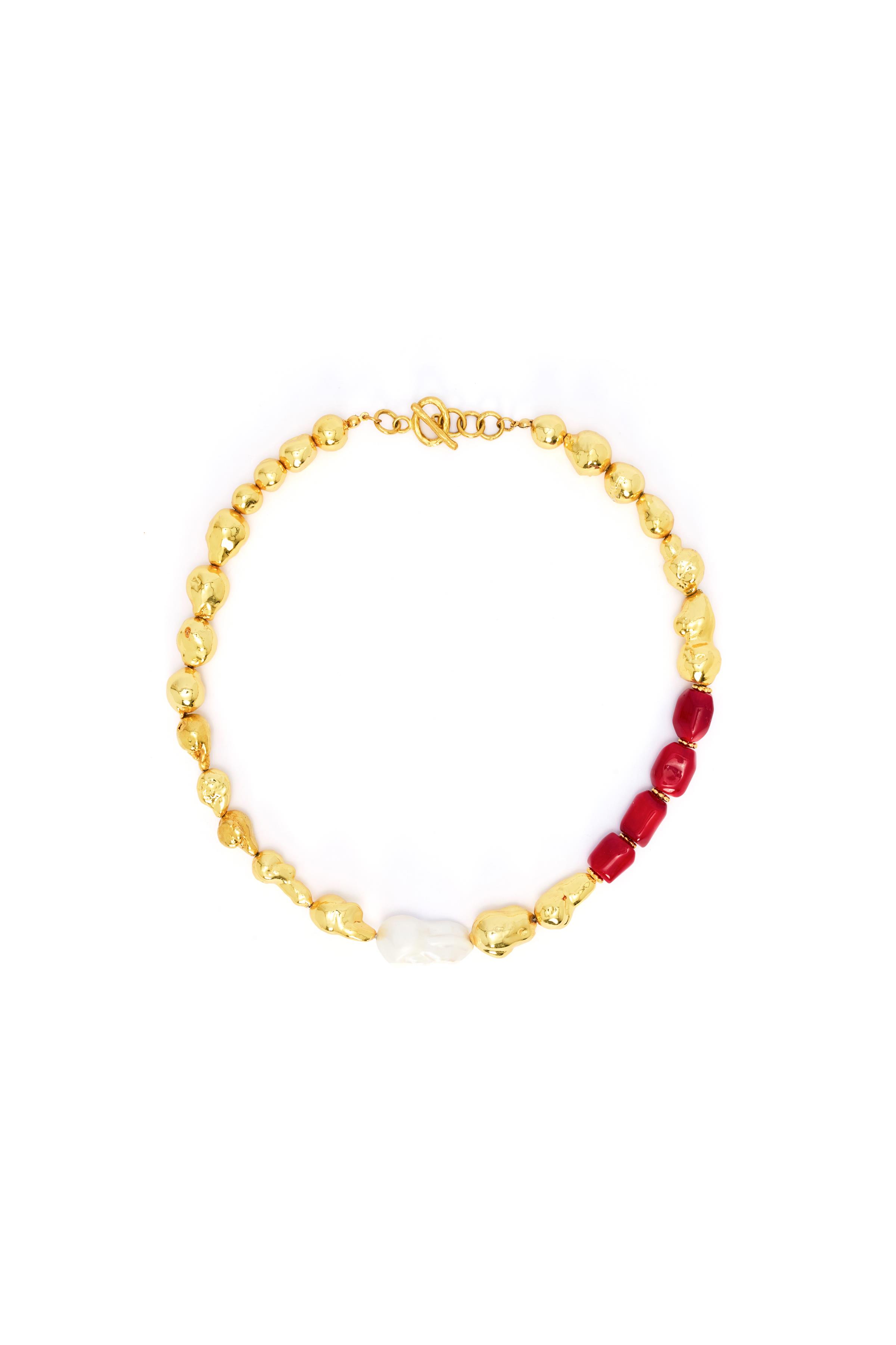 Golden Coral Necklace