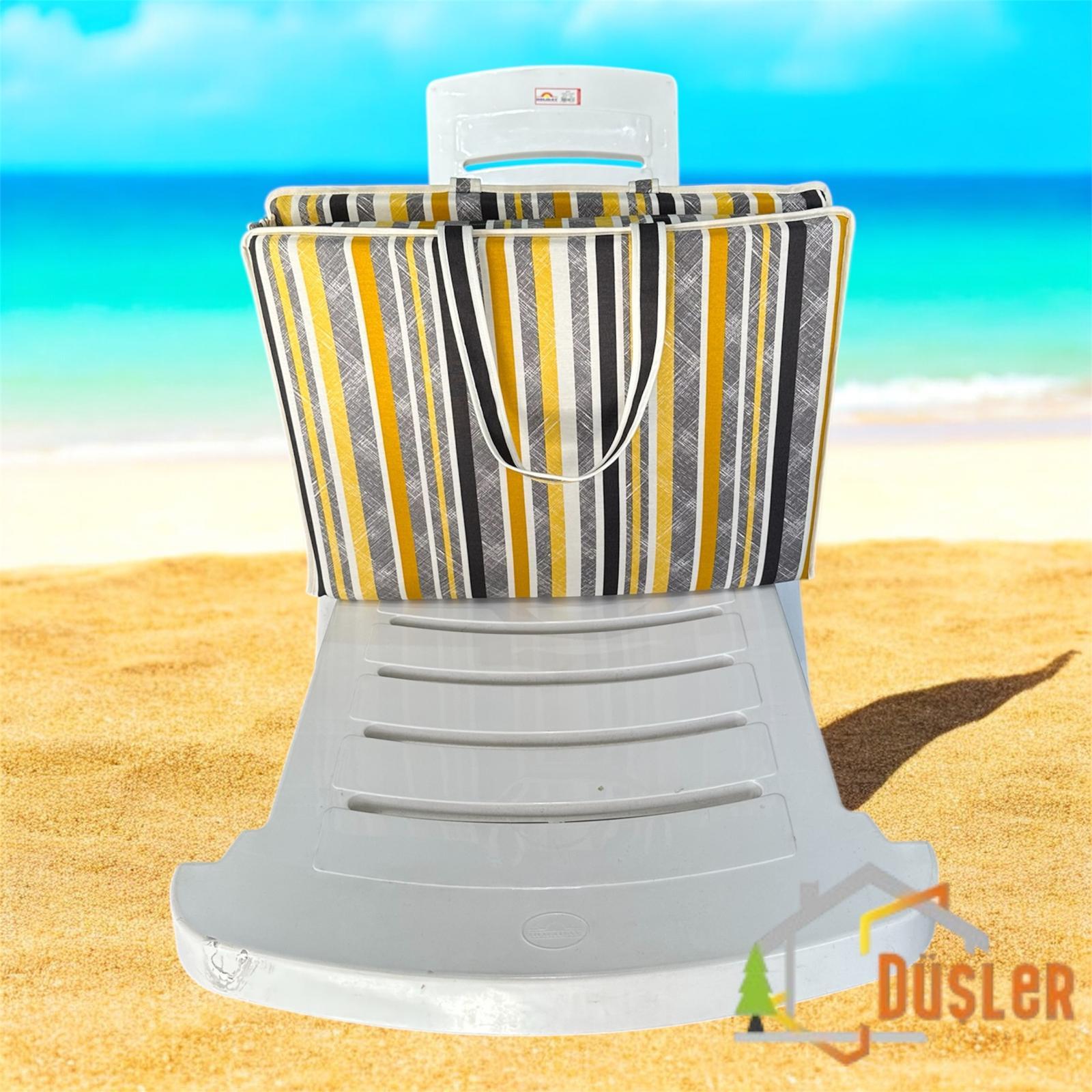 Çizgili Plaj Çantası (Şezlong Minderi)