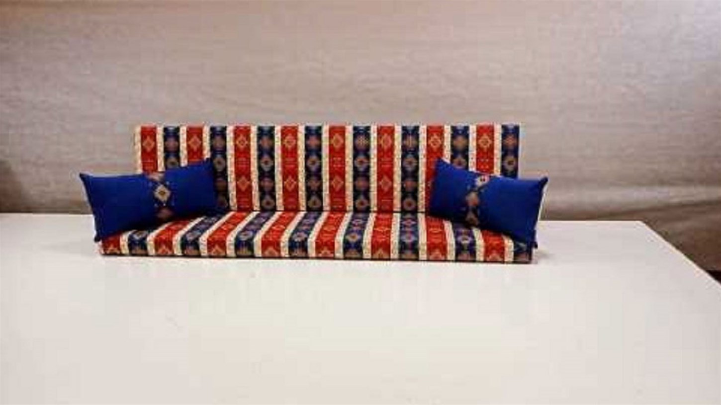 Sedir Minderi Kırmızı Mavi