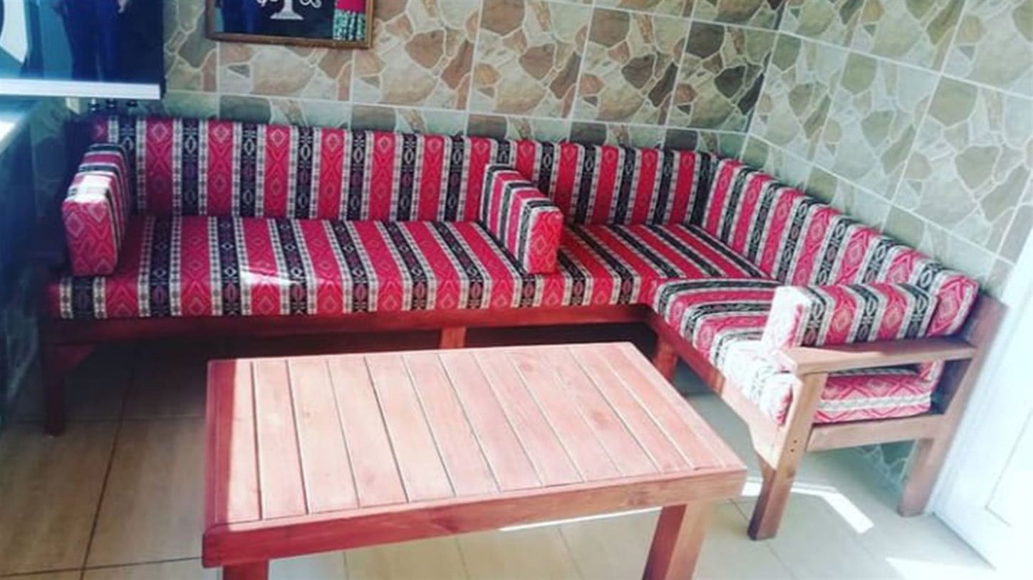 Sedir Minderi Kırmızı Siyah