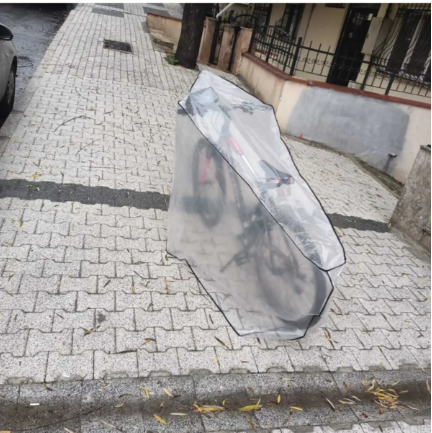 175*70 Bisiklet Koruma Örtüsü Şeffaf