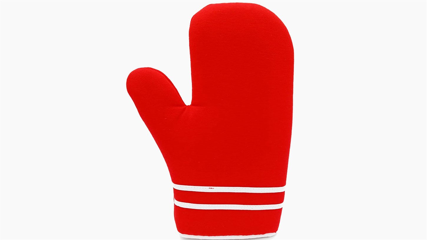 Fırın Eldiveni Kırmızı Beyaz Biyeli