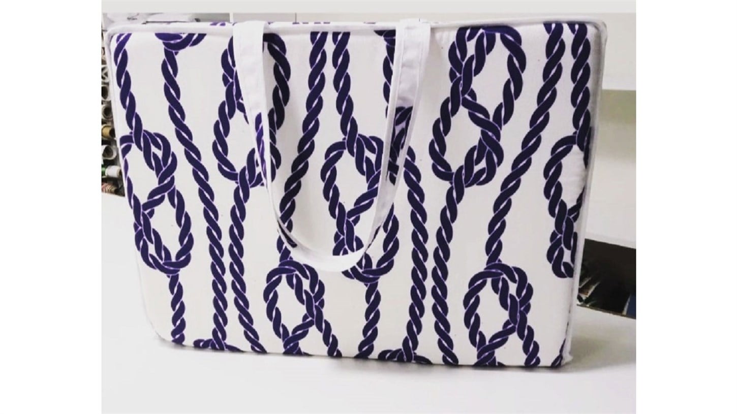 Plaj Çantası (4 Ürün 1 Arada) Gemici Halatı Desen