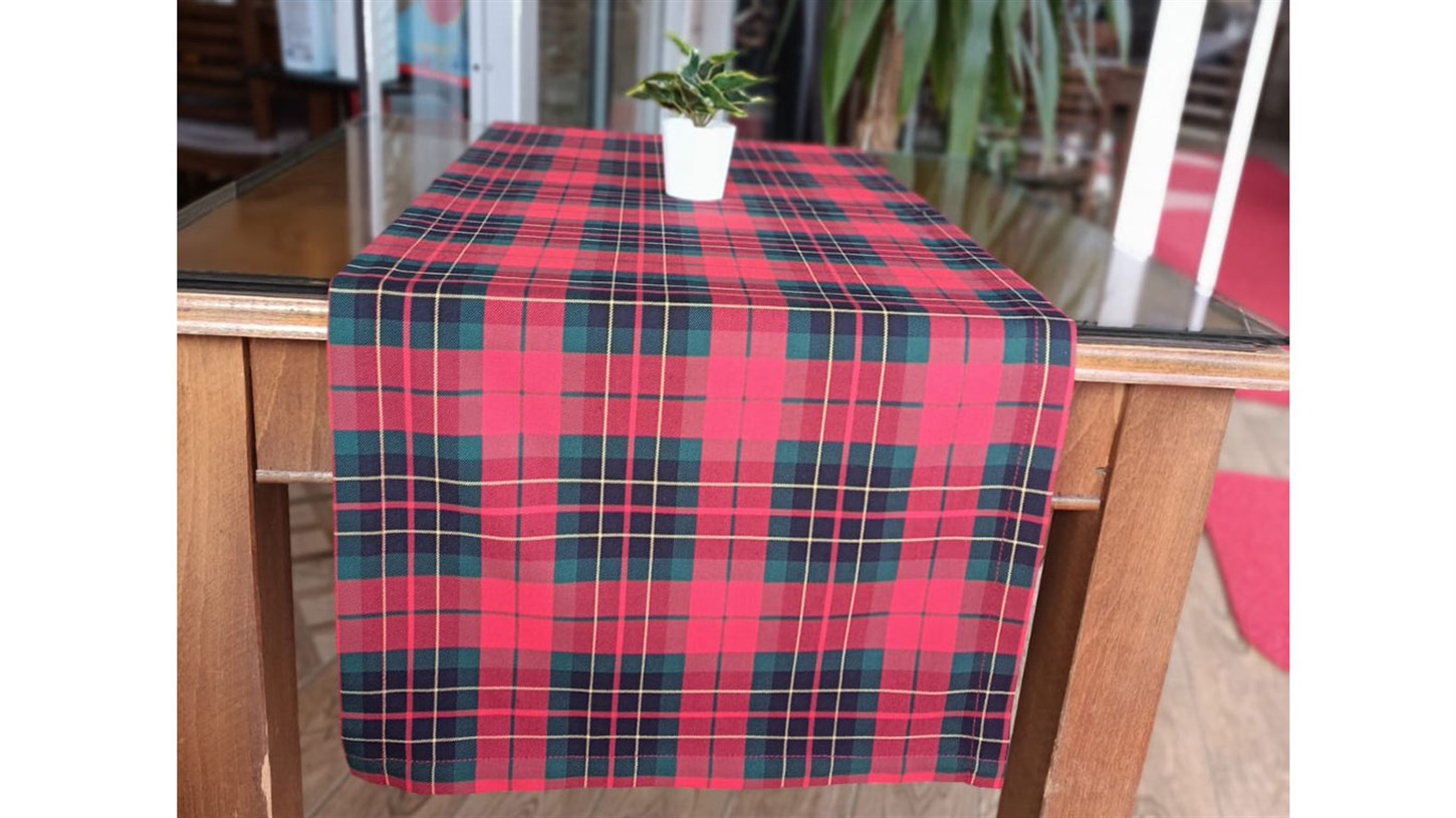 Runner Siyah Kırmızı Ekose