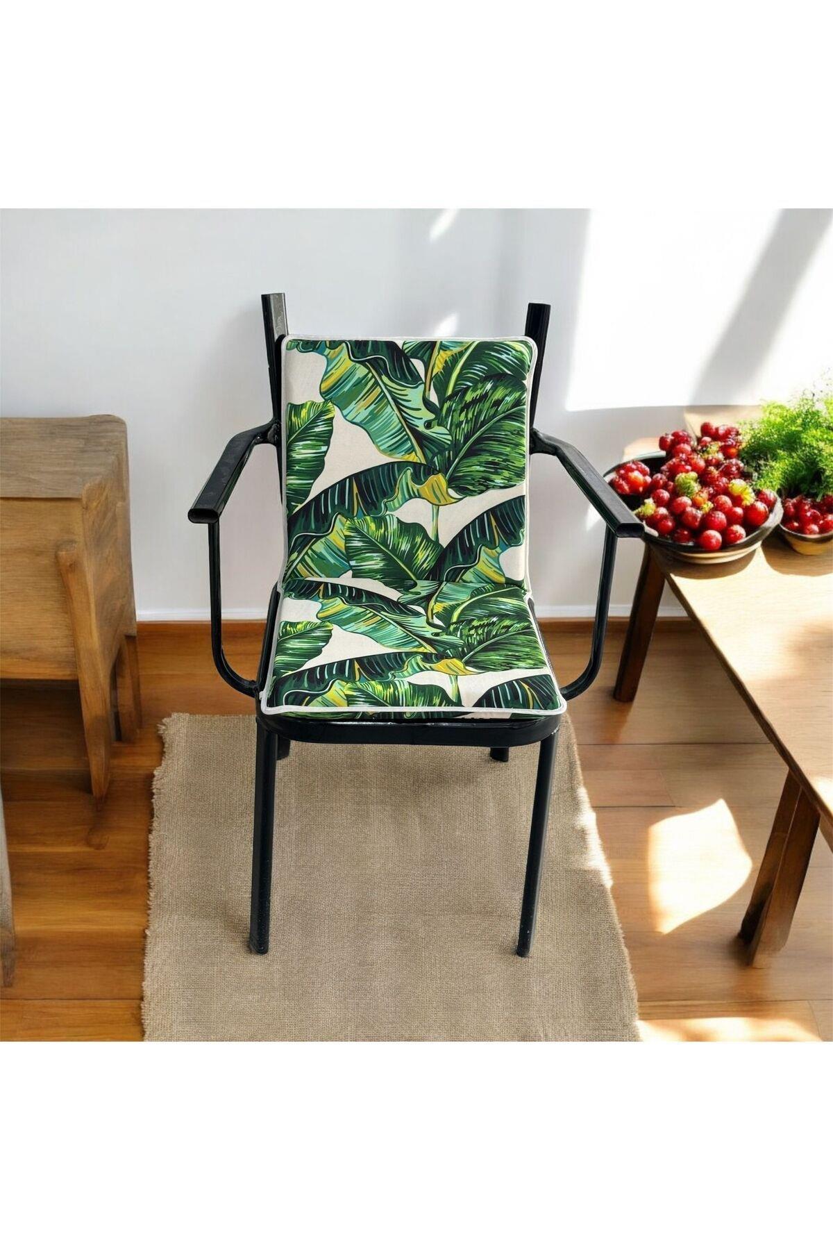 Sandalye Minderi Muz Yaprağı 40x80 Sırtlı