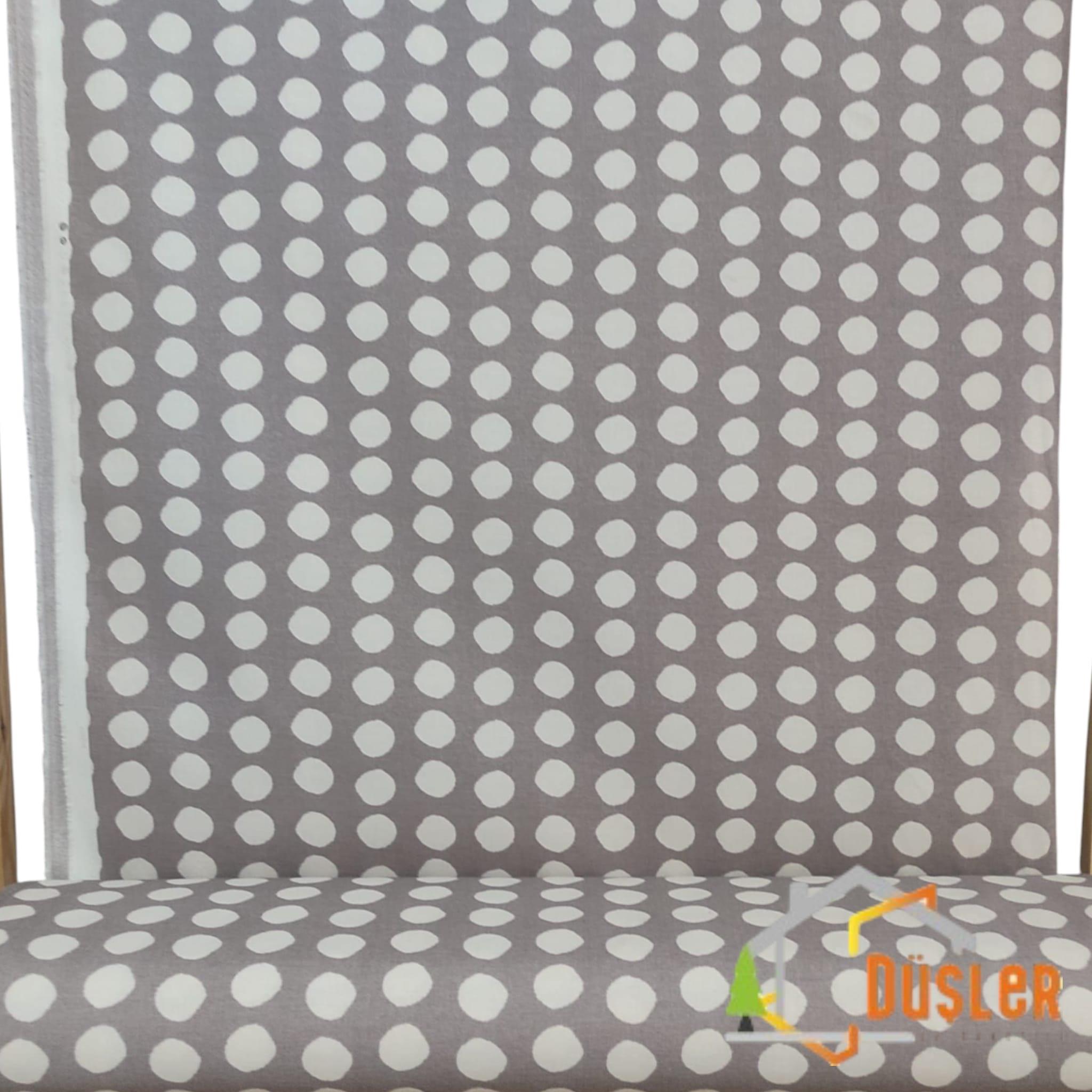 Sütlü Kahve Puantiyeli Su ve Leke İtici Panama Keteni Duck Kumaş Bezi