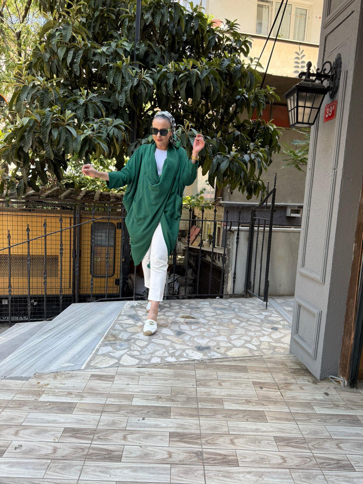 Çapraz Tunik Zümrüt Yeşili