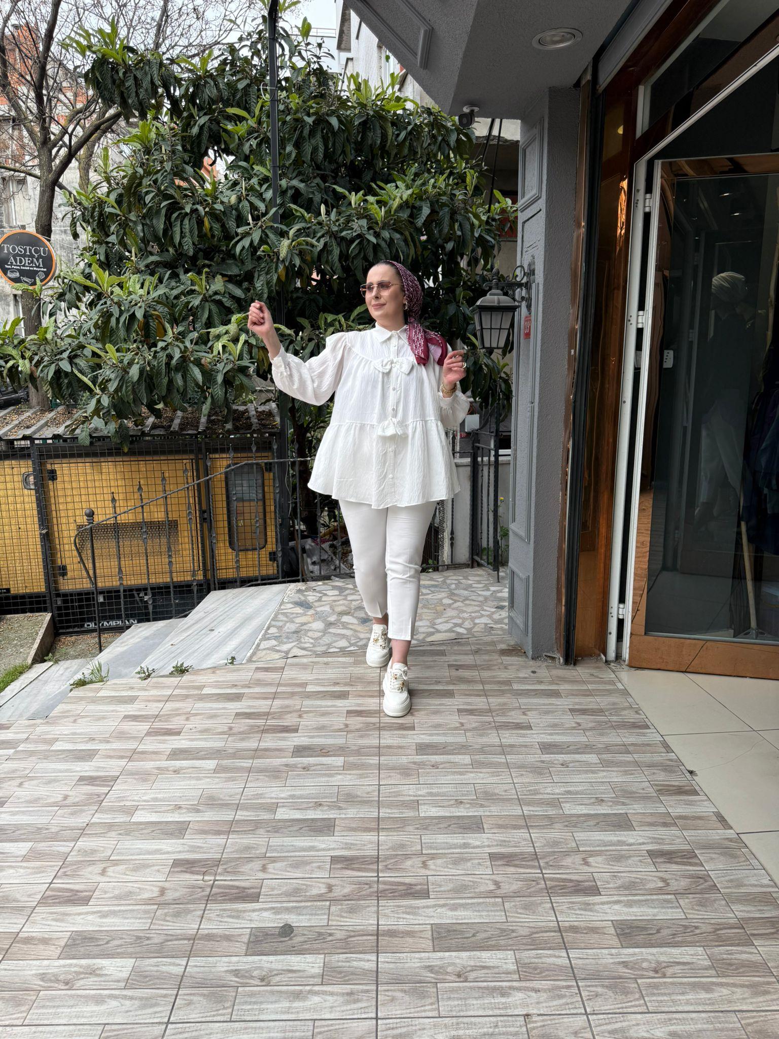 Fiyonk Gömlek Beyaz