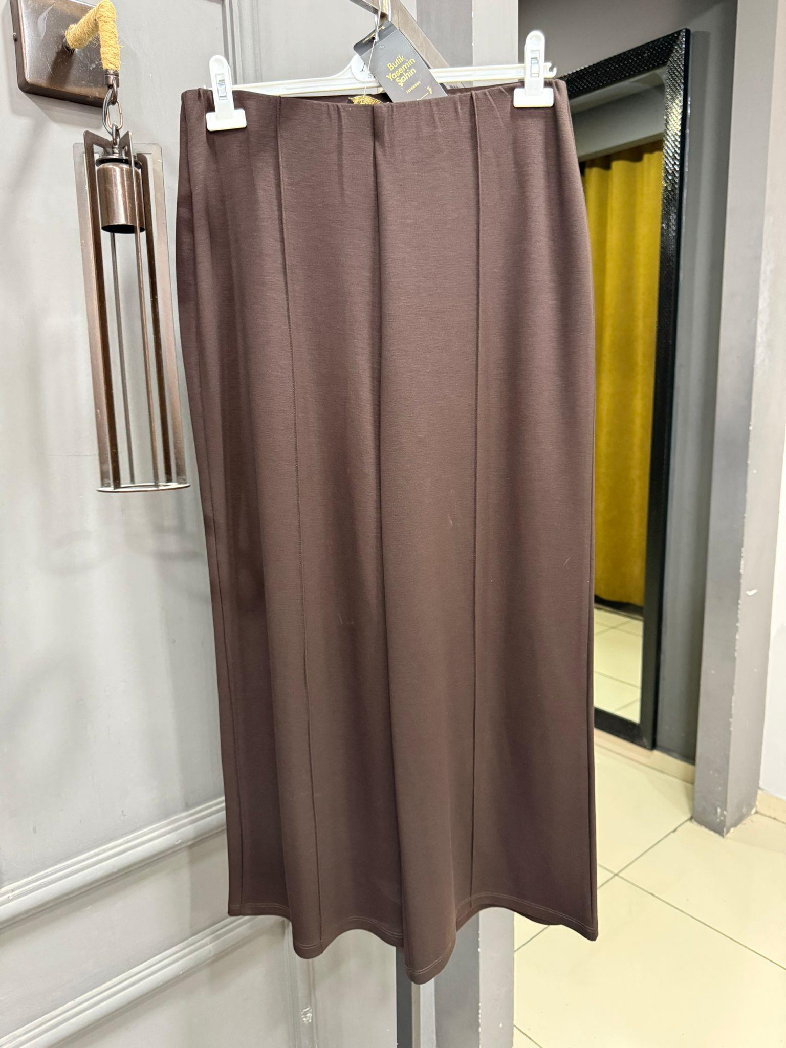 Oysh Kumaş Bol Pantolon Kahve