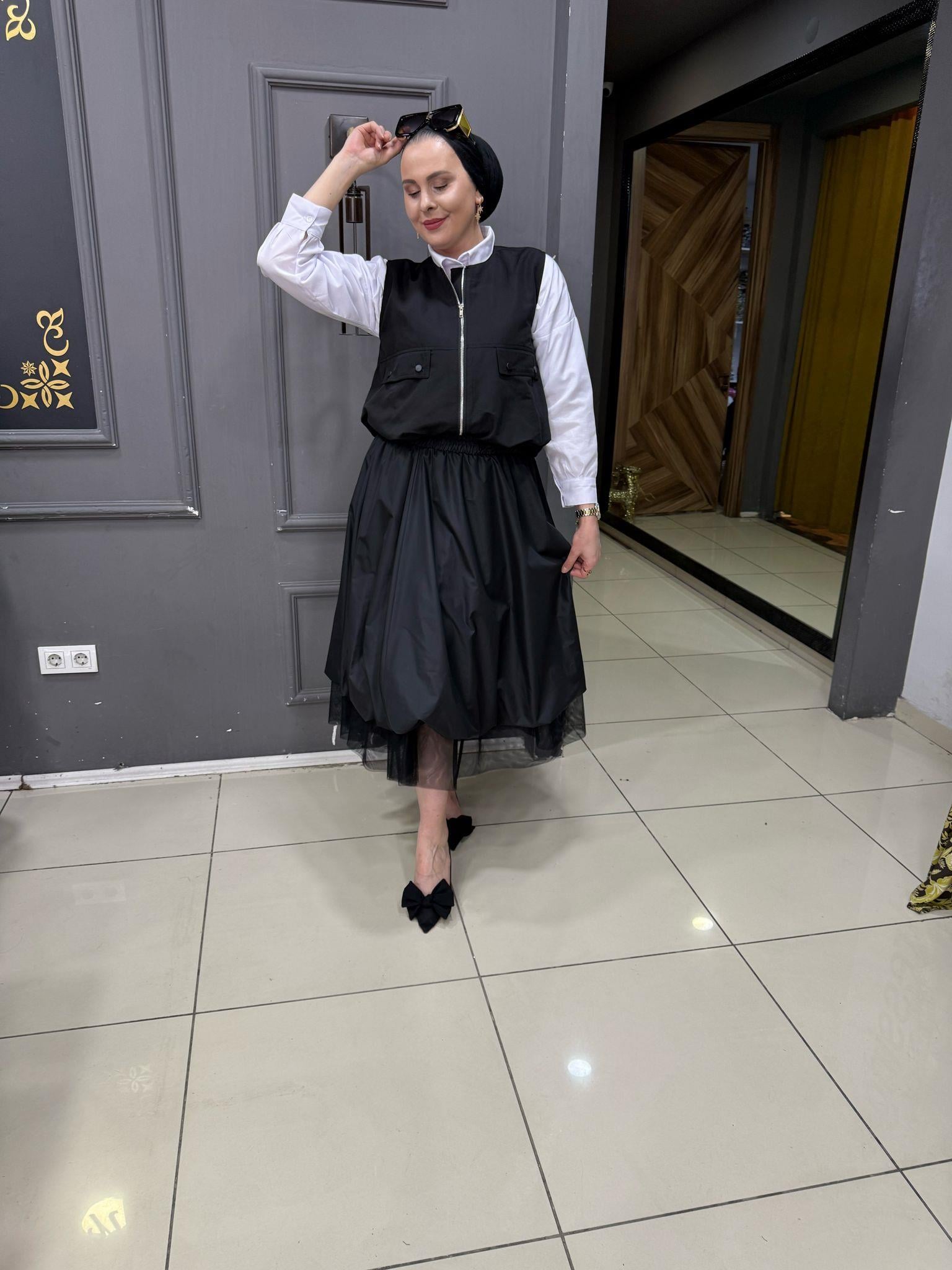 Paraşüt Yelek Siyah