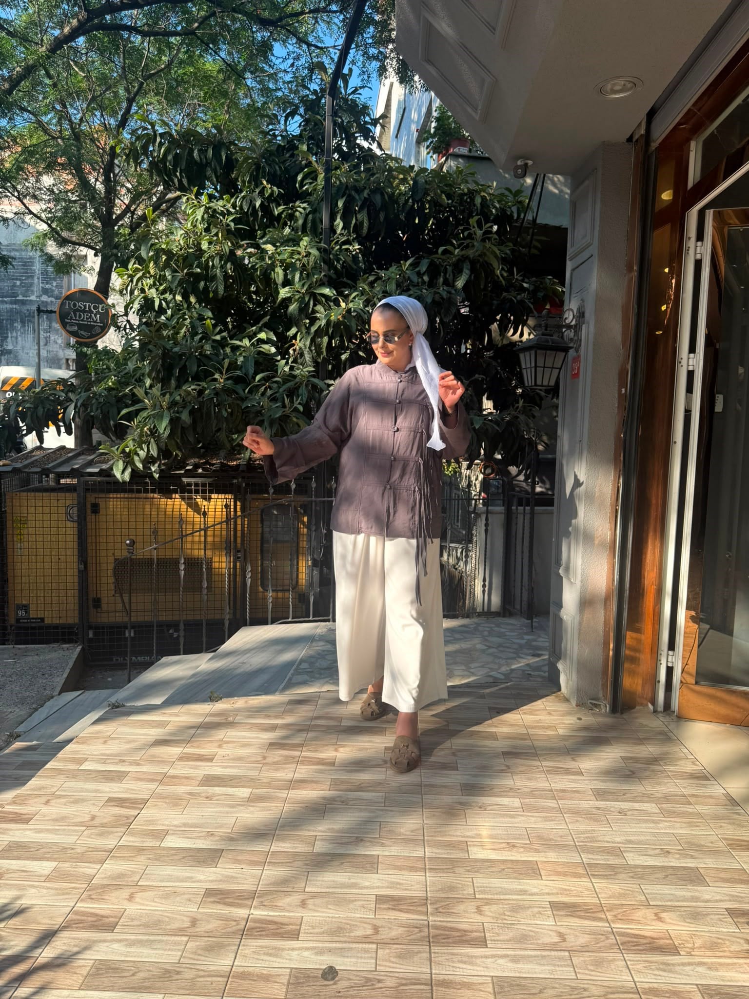 Püsküllü Kimono Füme