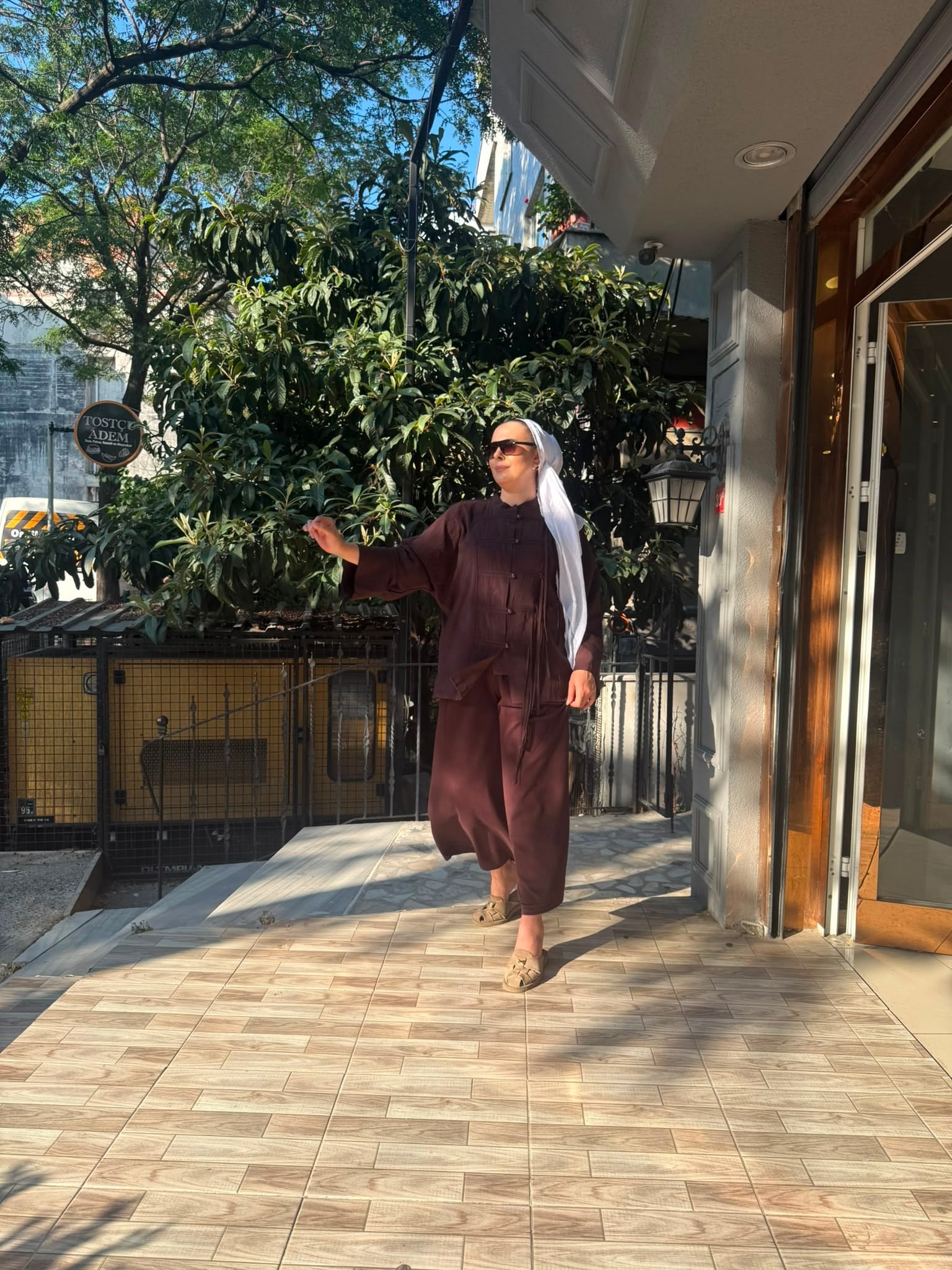 Püsküllü Kimono Kahberengi