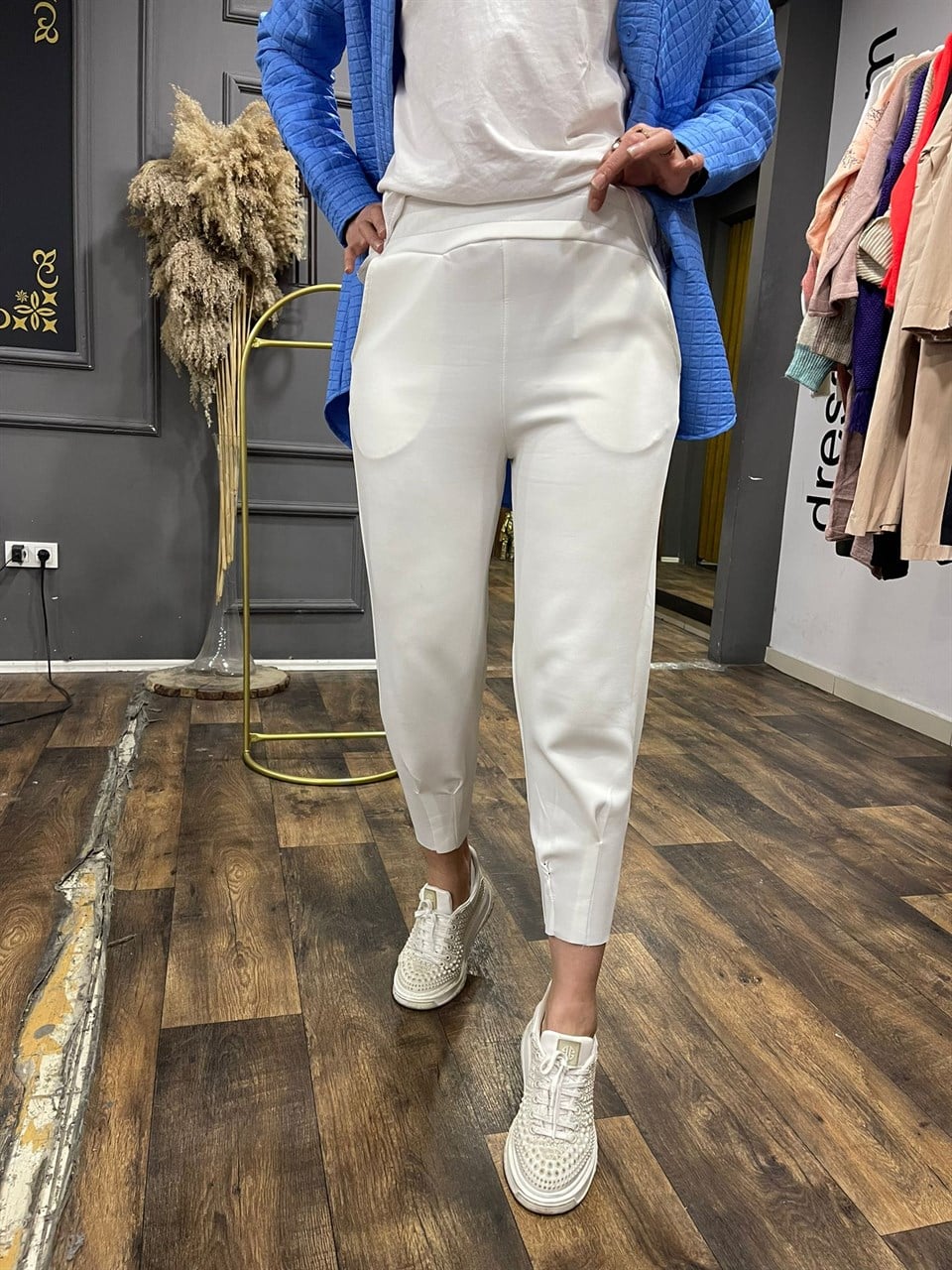 Scuba Alt Eşofman Beyaz