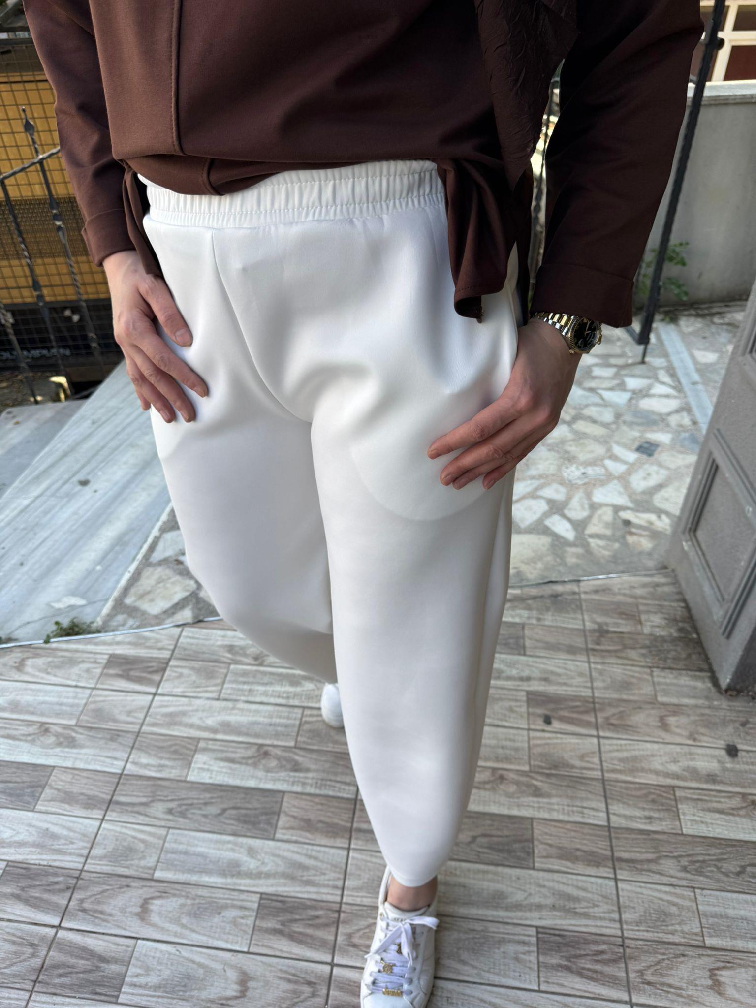 Scuba Şalvar Pantolon Beyaz