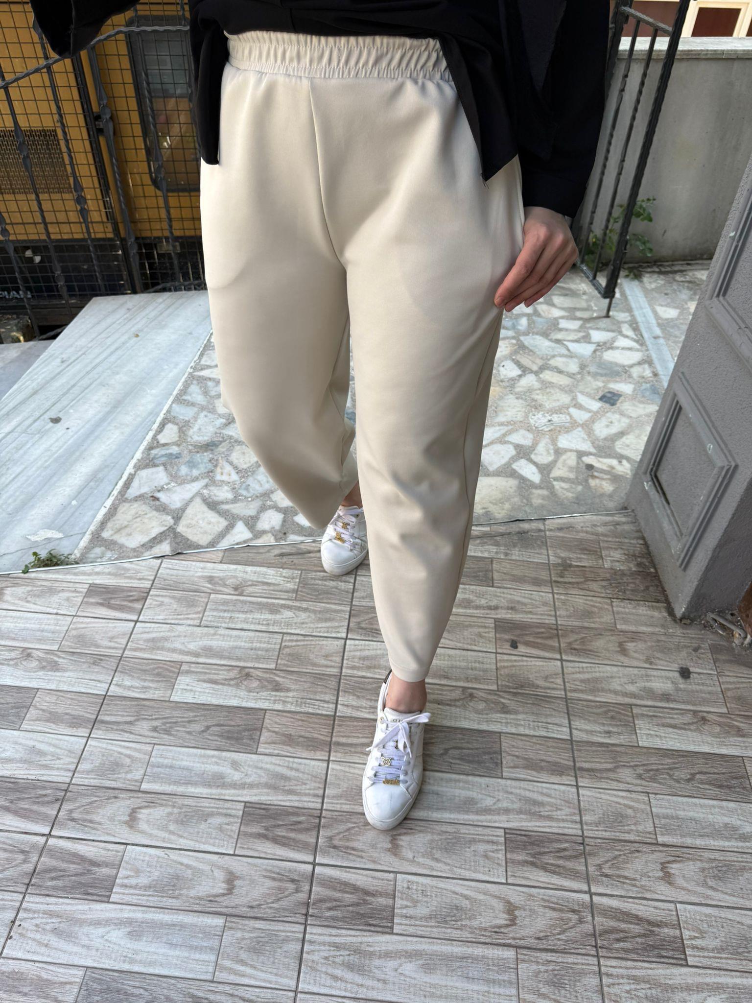 Scuba Şalvar Pantolon Krem