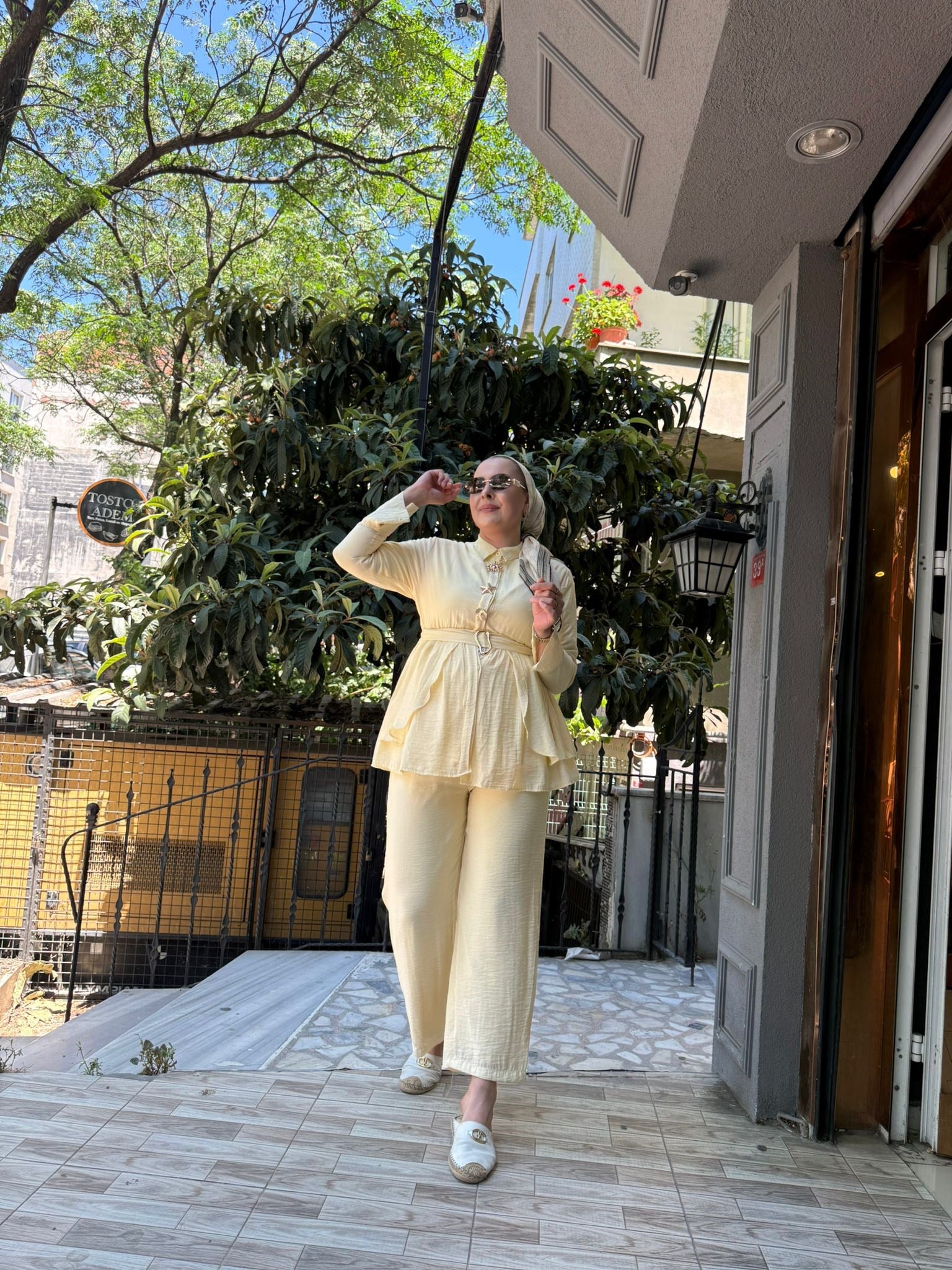 Tül Modal Yıldız Takım Sarı