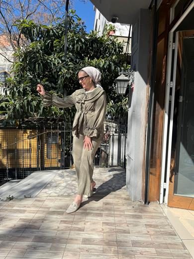 Fır Fır Detaylı Takım Haki