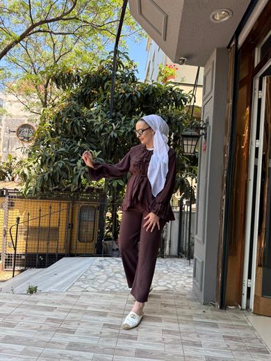 Fır Fır Detaylı Takım Kahve