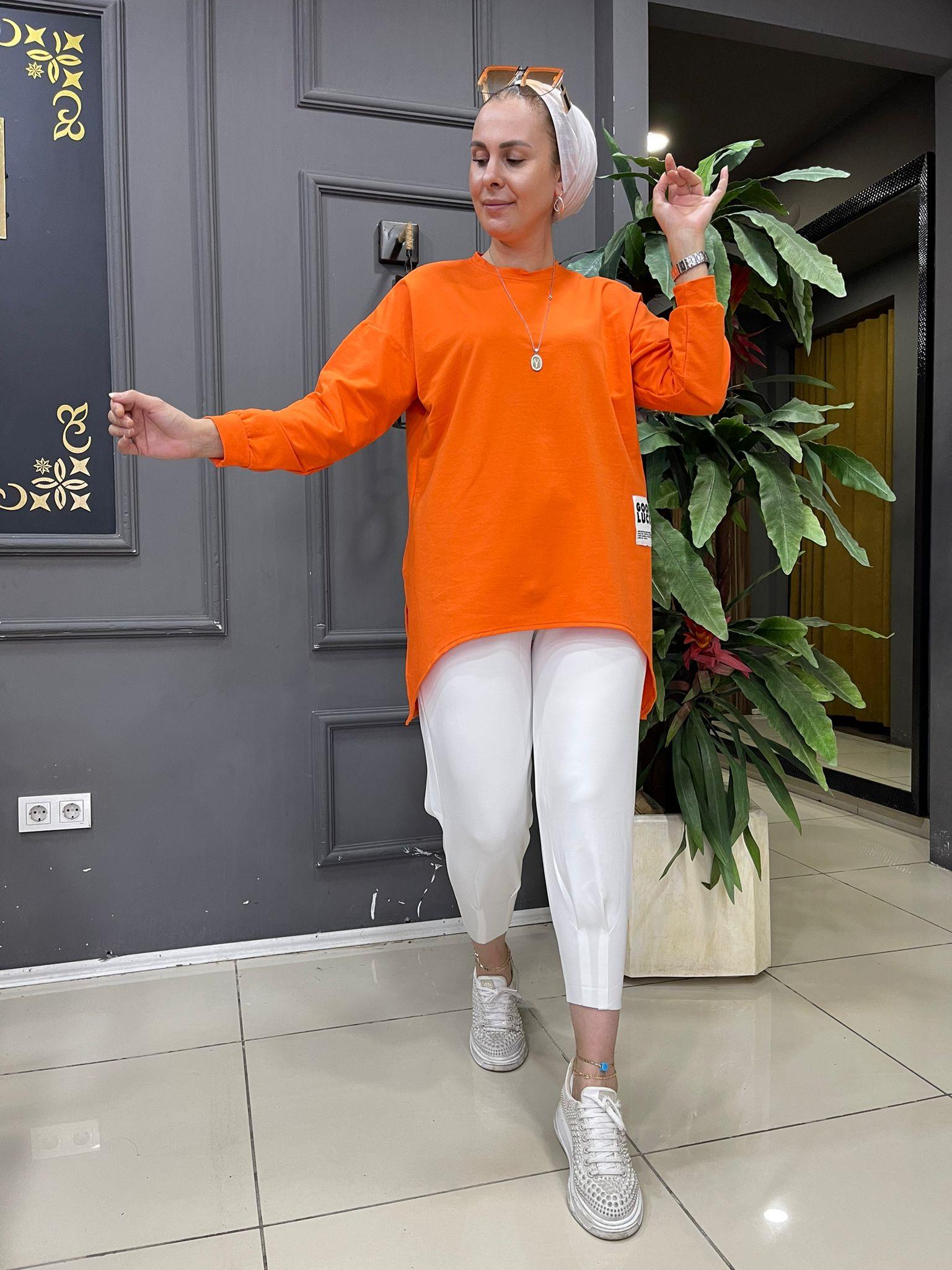 Asimetrik Sweat Turuncu