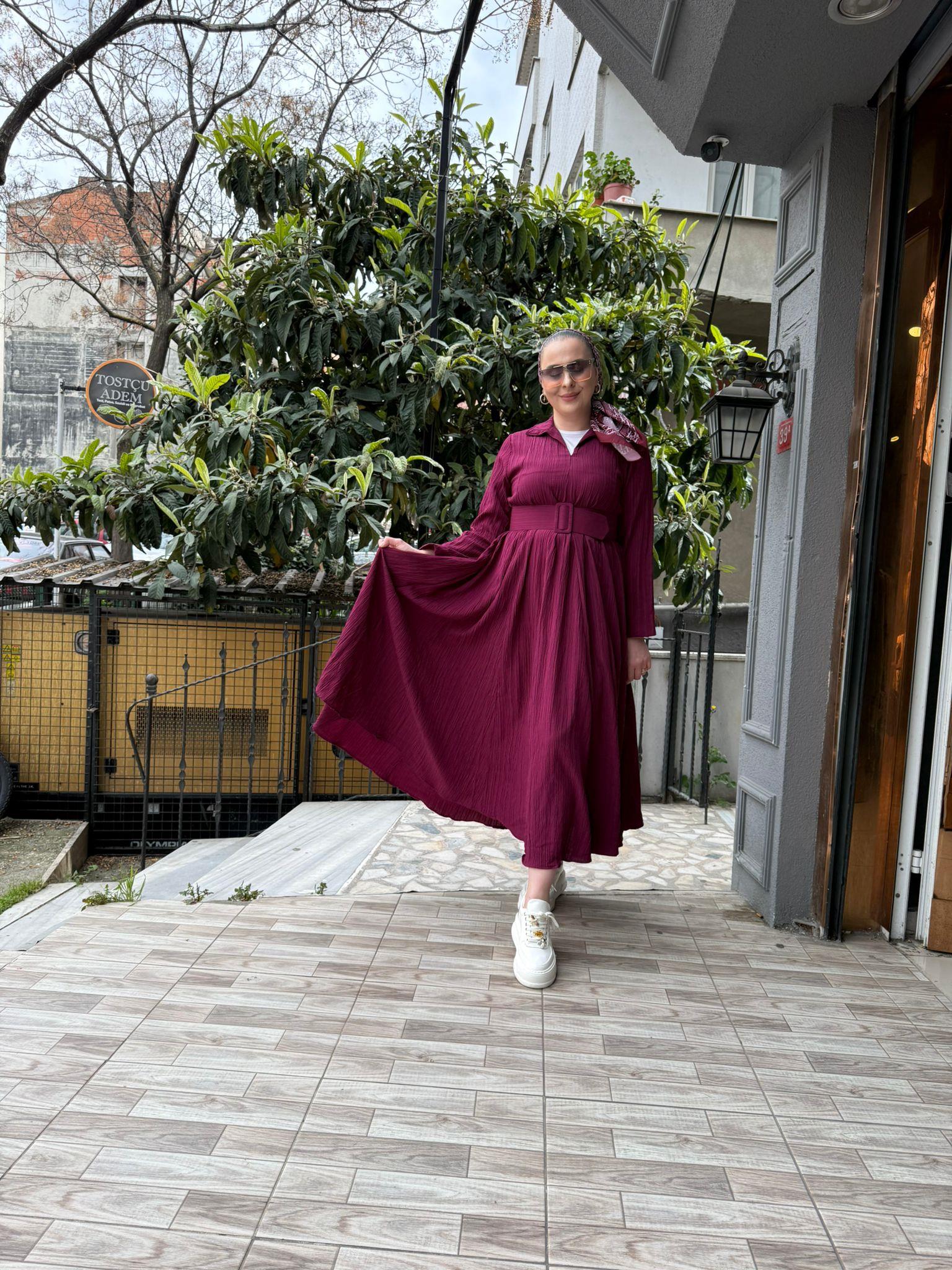 Bürümcük Elbise Bordo