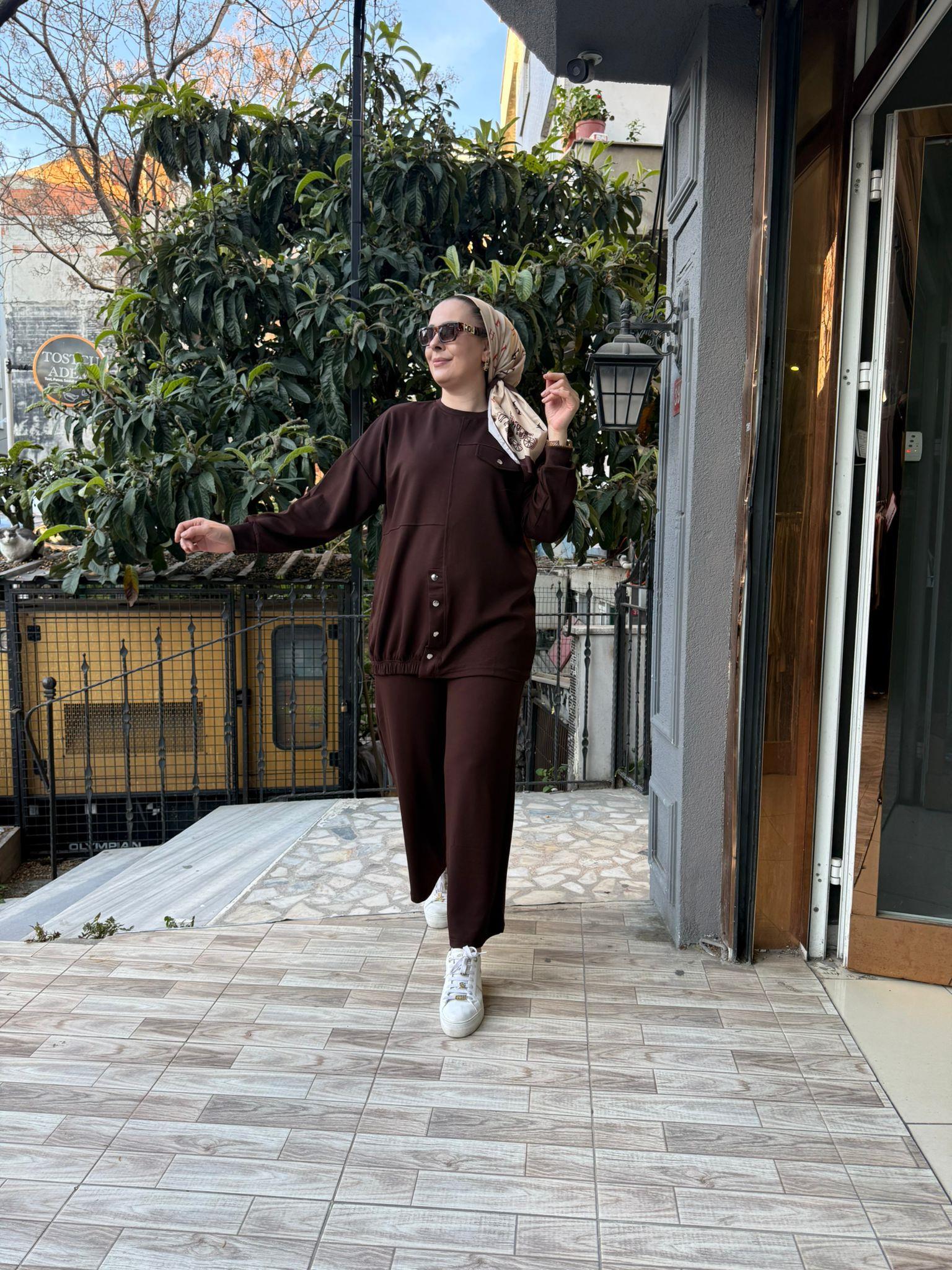 Lastik Detay Oysh Takım Kahve