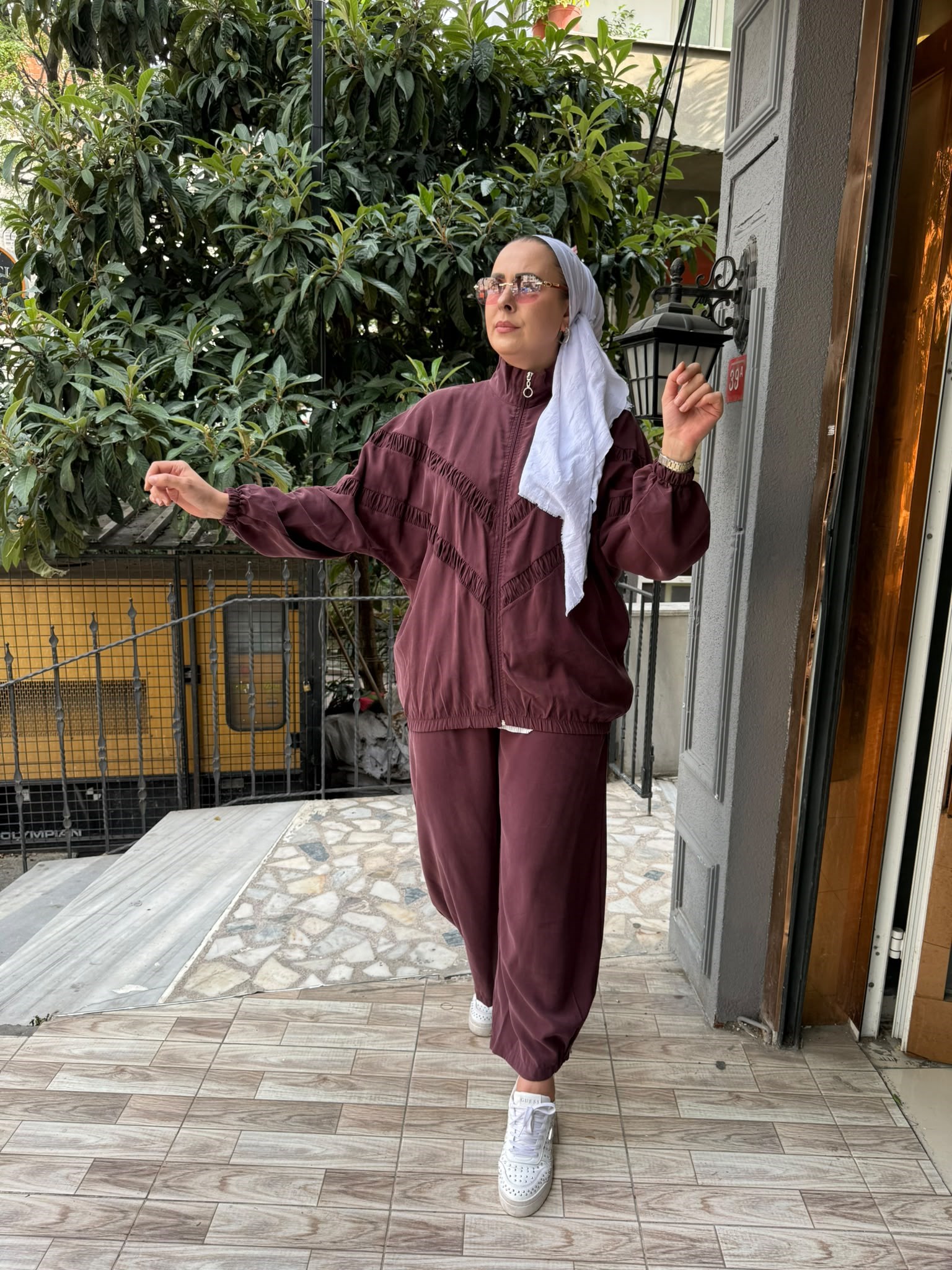 Mia Tensel Hırkalı Takım Bordo