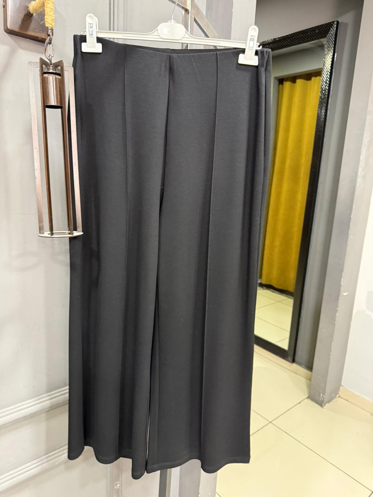 Oysh Kumaş Bol Pantolon Siyah