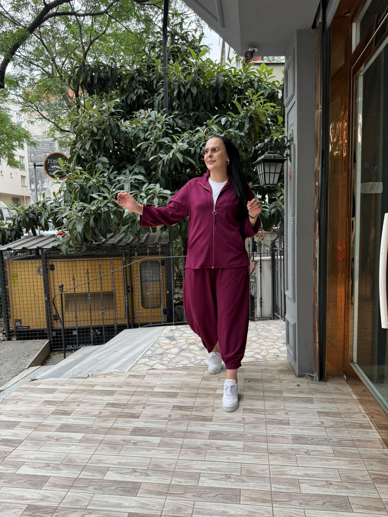 Oysh Şalvar Takım Bordo