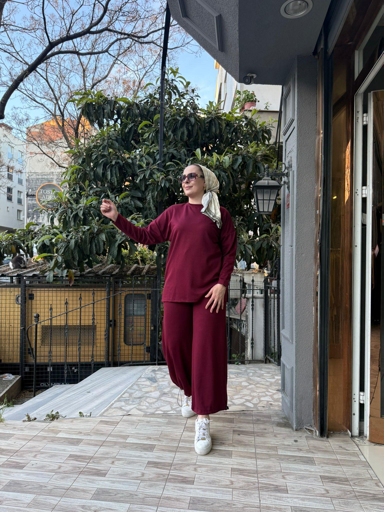 Paça Detay Oysh Takım Bordo