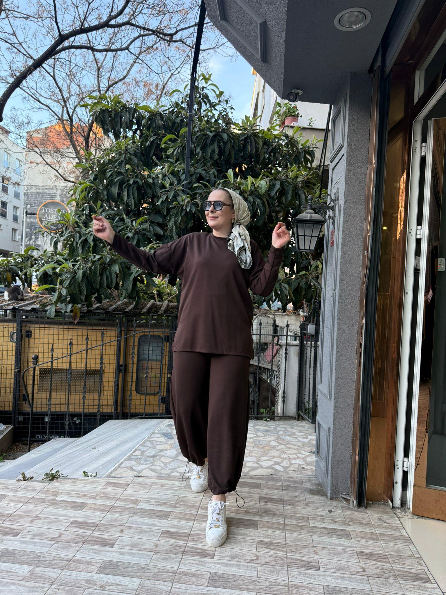 Paça Detay Oysh Takım Kahve