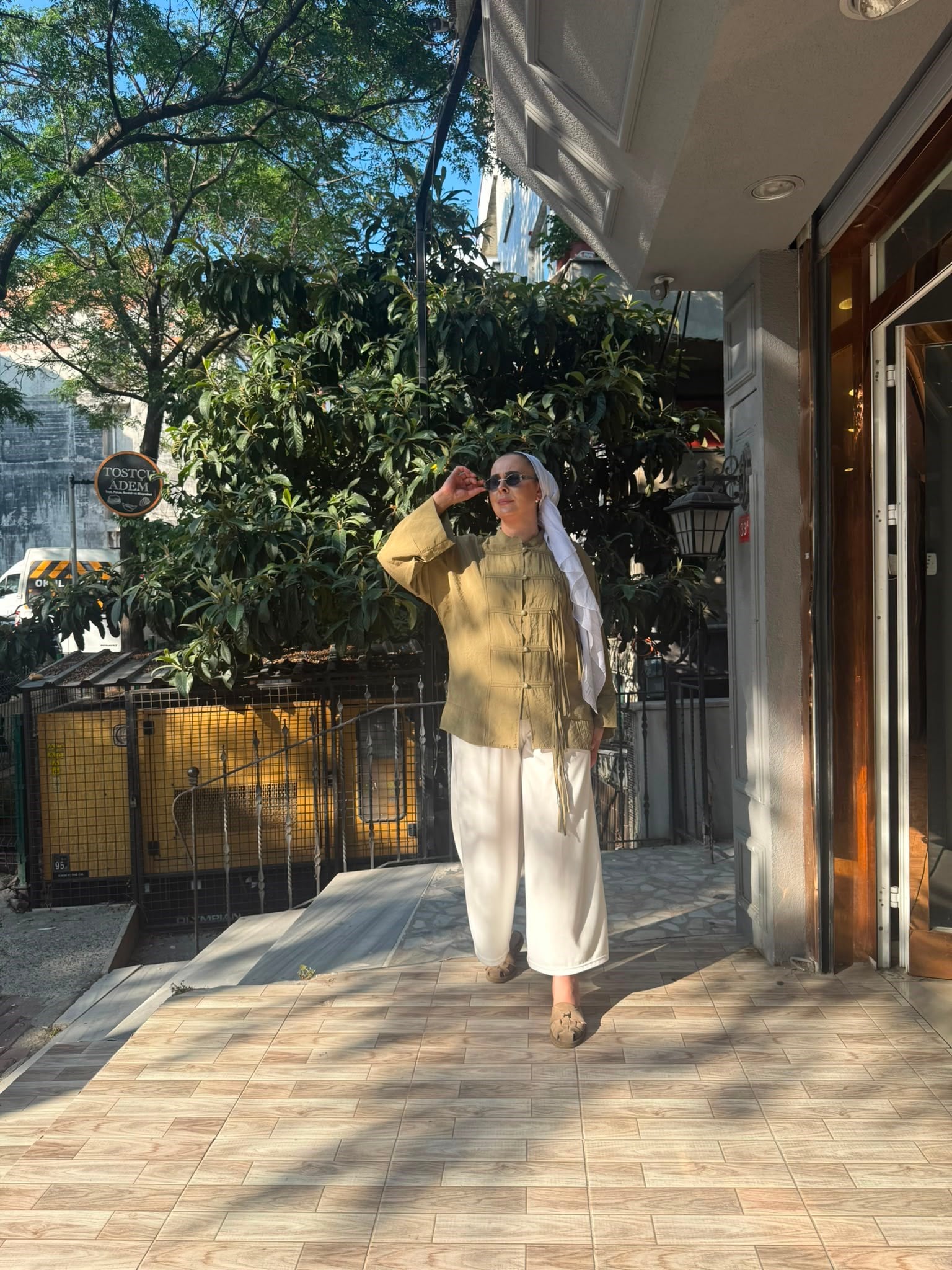 Püsküllü Kimono Haki