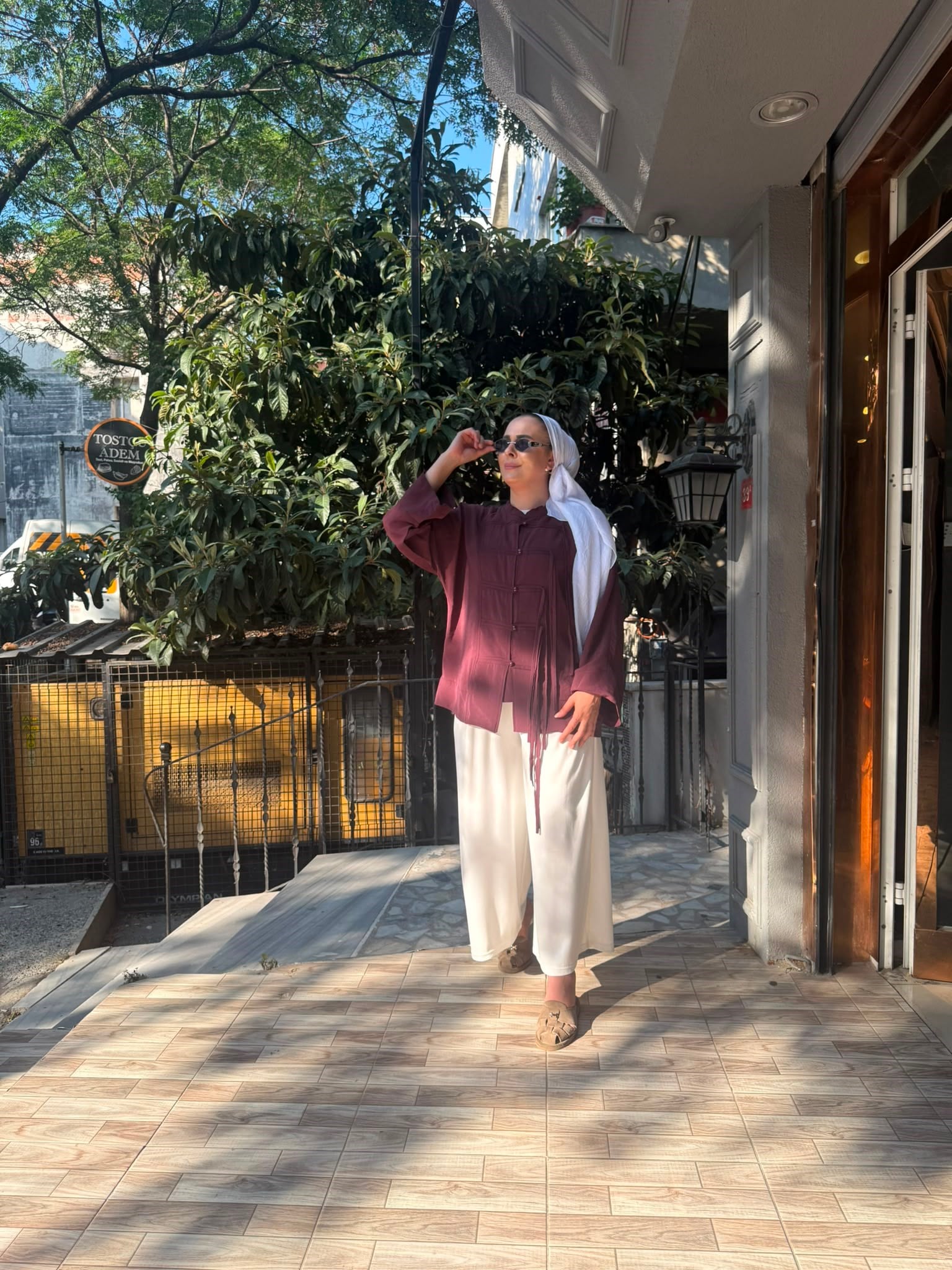 Püsküllü Kimono Mürdüm