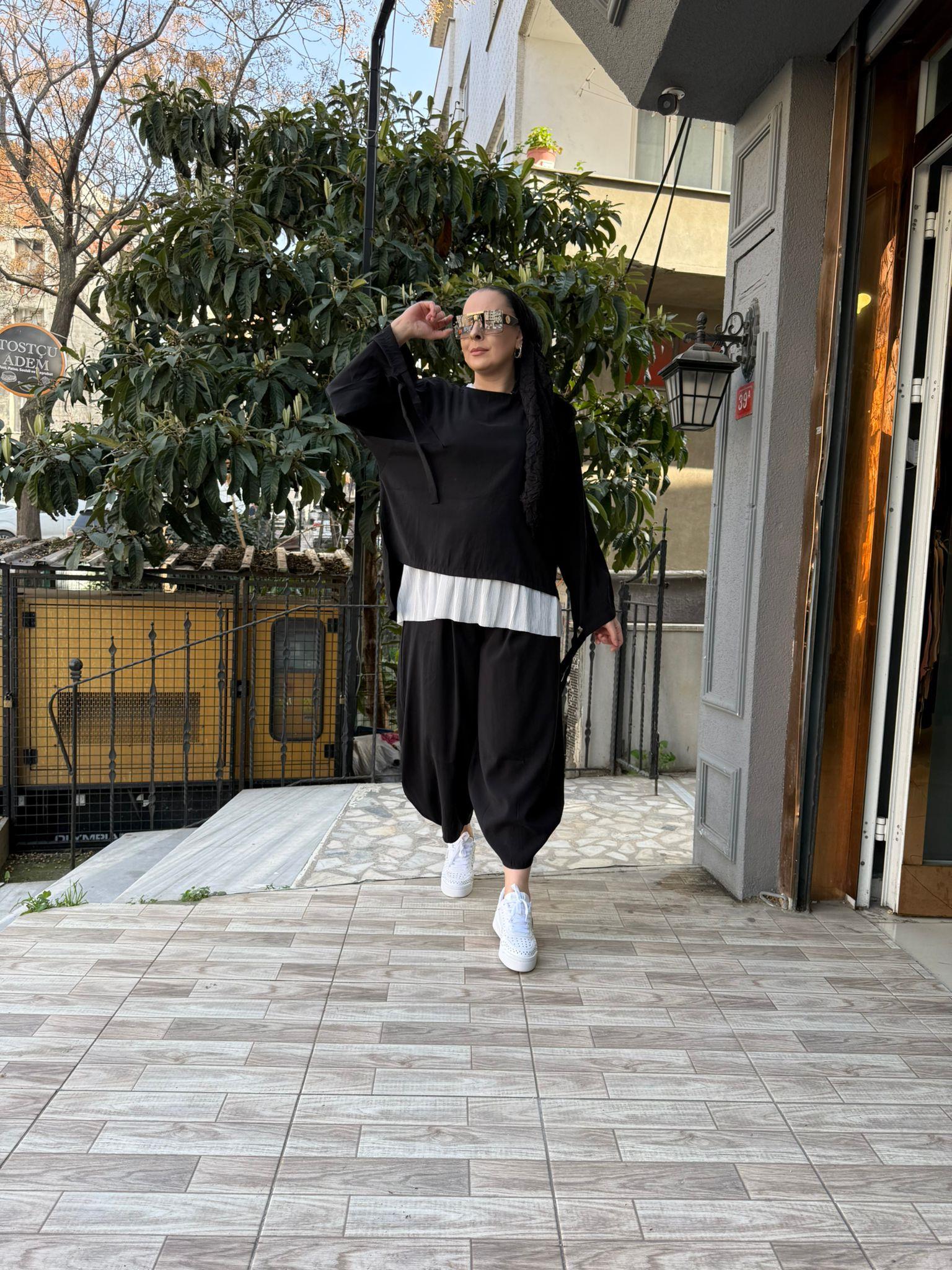 Trend Şalvar Takım Siyah