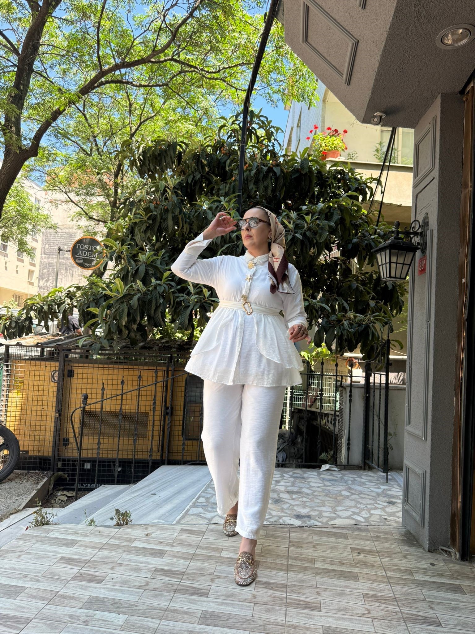 Tül Modal Yıldız Takım Beyaz