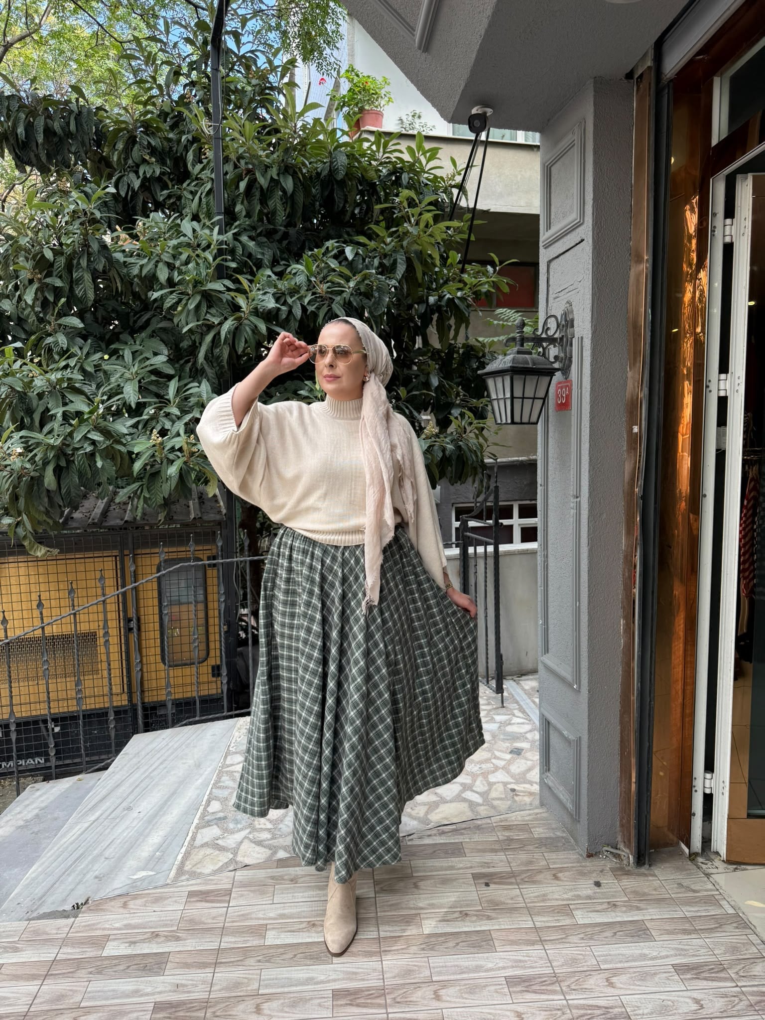 Yeşil Ekose Etek
