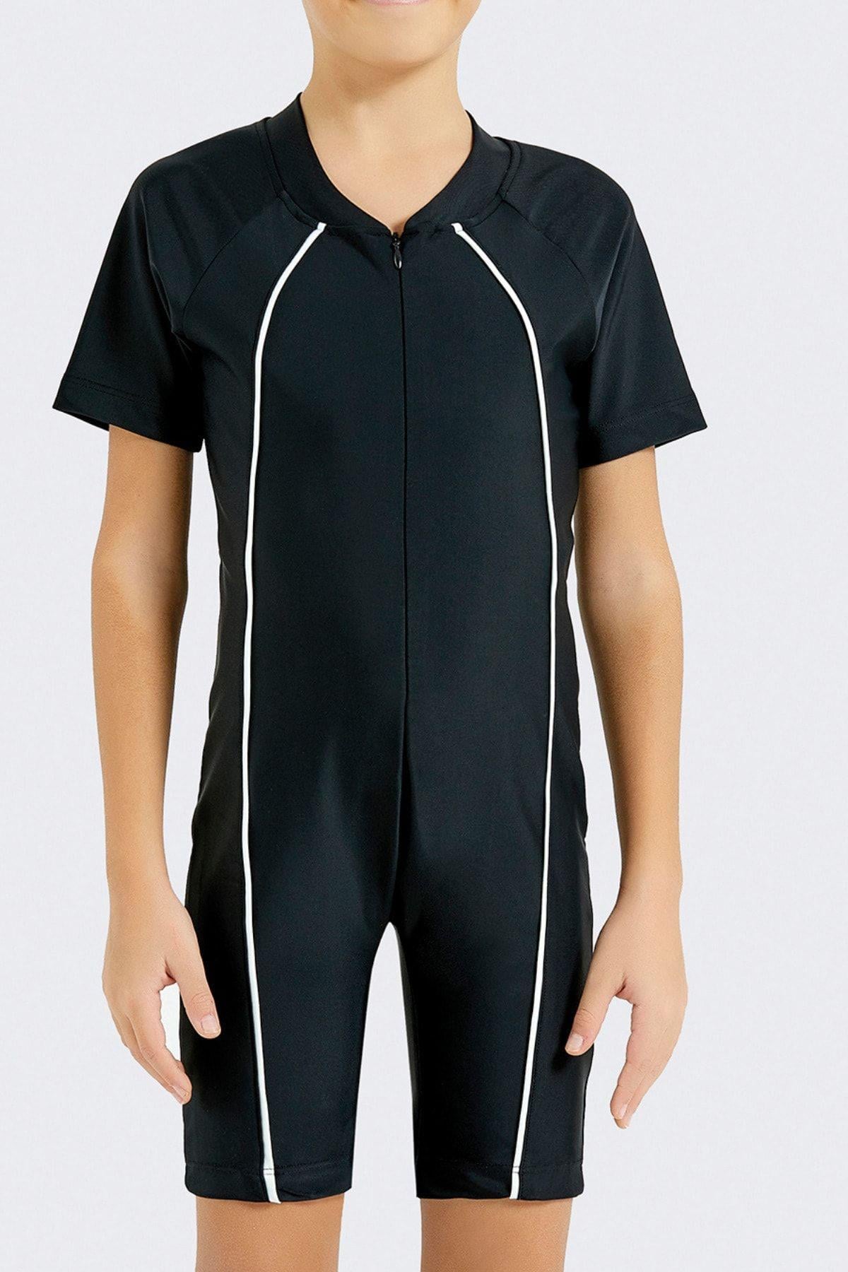 Allsea Çocuk Kısa Kollu Yüzücü Tulum Mayo Unisex
