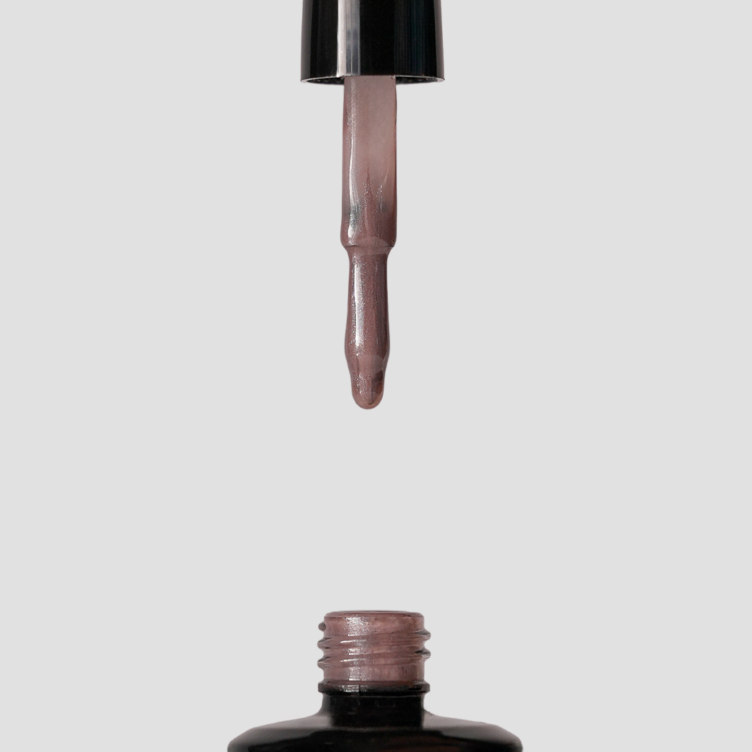 Glamour by Mia 101 Mocha Nude Simli Kalıcı Oje 15 ml – HEMA Free – TPO Free