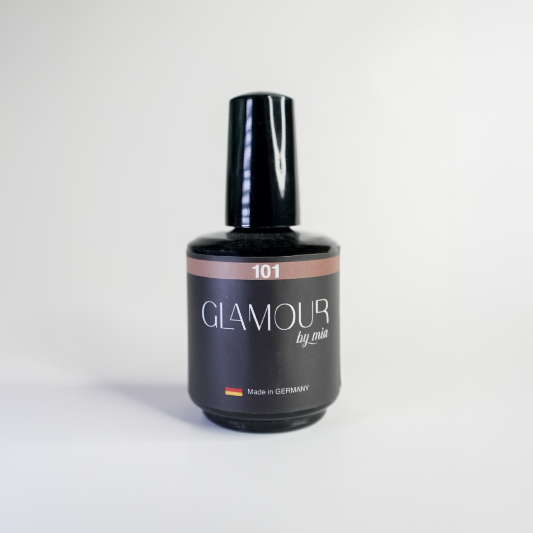 Glamour by Mia 101 Mocha Nude Simli Kalıcı Oje 15 ml – HEMA Free – TPO Free