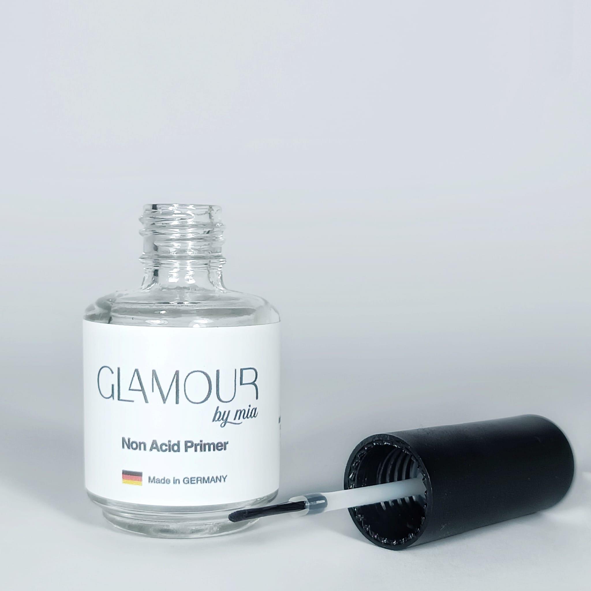 Glamour By Mia  Acid-Free Primer (Asitsiz) – 15 ml, Almanya Menşeli, Kalıcı Oje & Protez Tırnak
