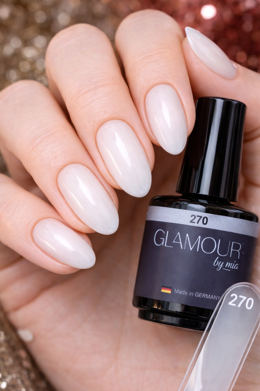 Glamour by Mia 270 Rakı Beyazı Kalıcı Oje 15 ml – HEMA Free – TPO Free