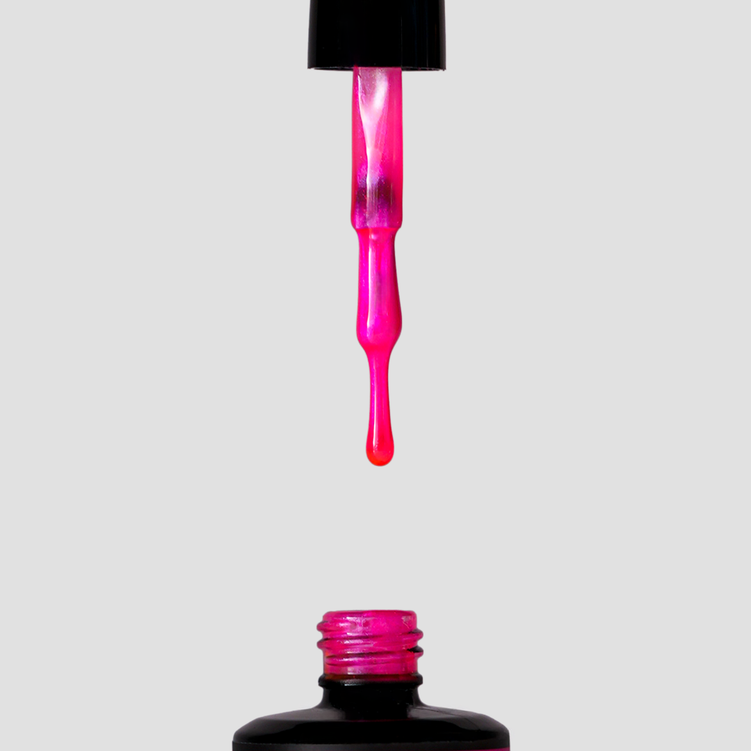 Glamour by Mia 127 Simli Pembe Rengi Kalıcı Oje 15 ml – HEMA Free – TPO Free